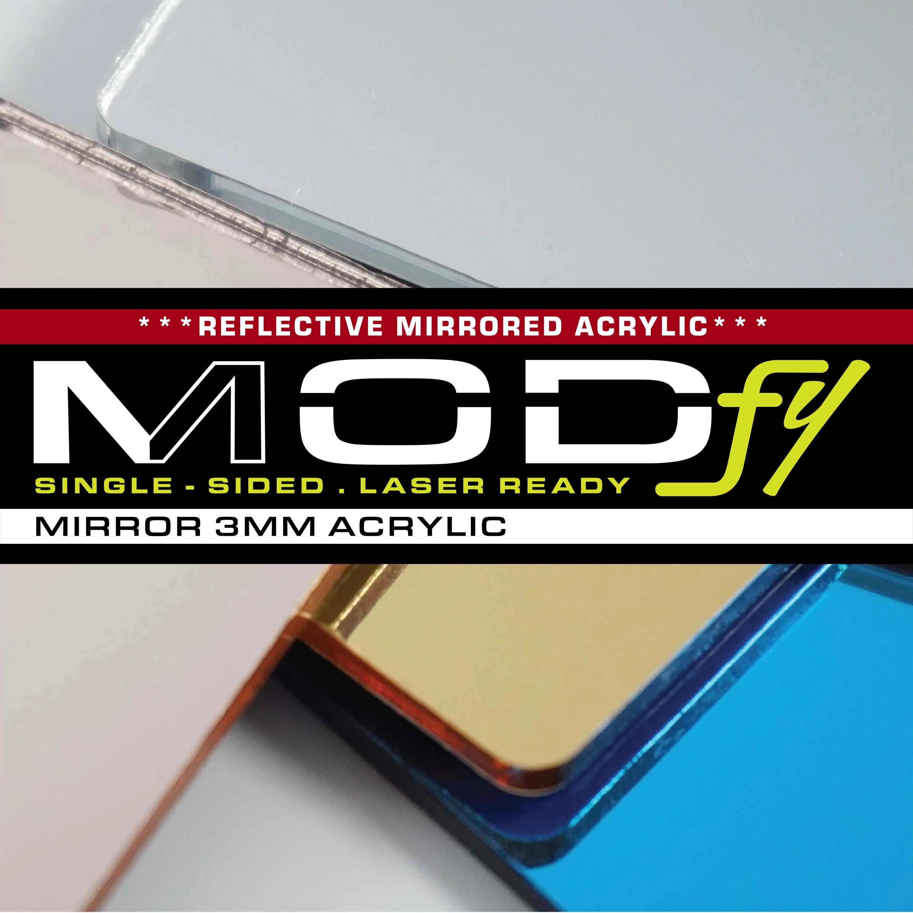 3mm Mirror Acrylic Sheet for Laser Cutting and Craft Projects