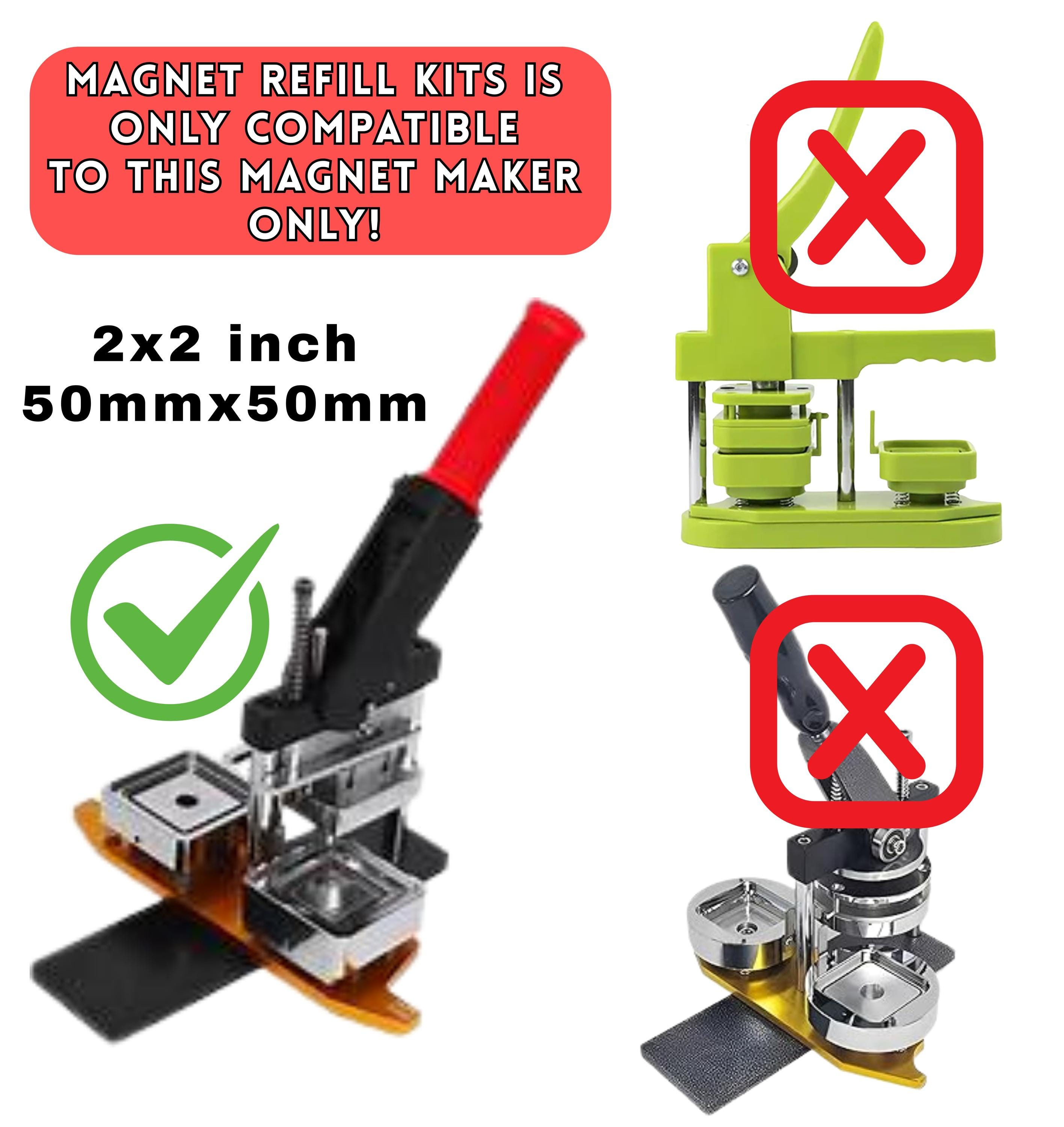 2x2 Inch Square Magnet Refill Kit, DIY Photo Magnet Supplies with Acrylic and Metal Backing 1 - MeasureMason 2x2 Inch Square Magnet Refill Kit, DIY Photo Magnet Supplies with Acrylic and Metal Backing 1