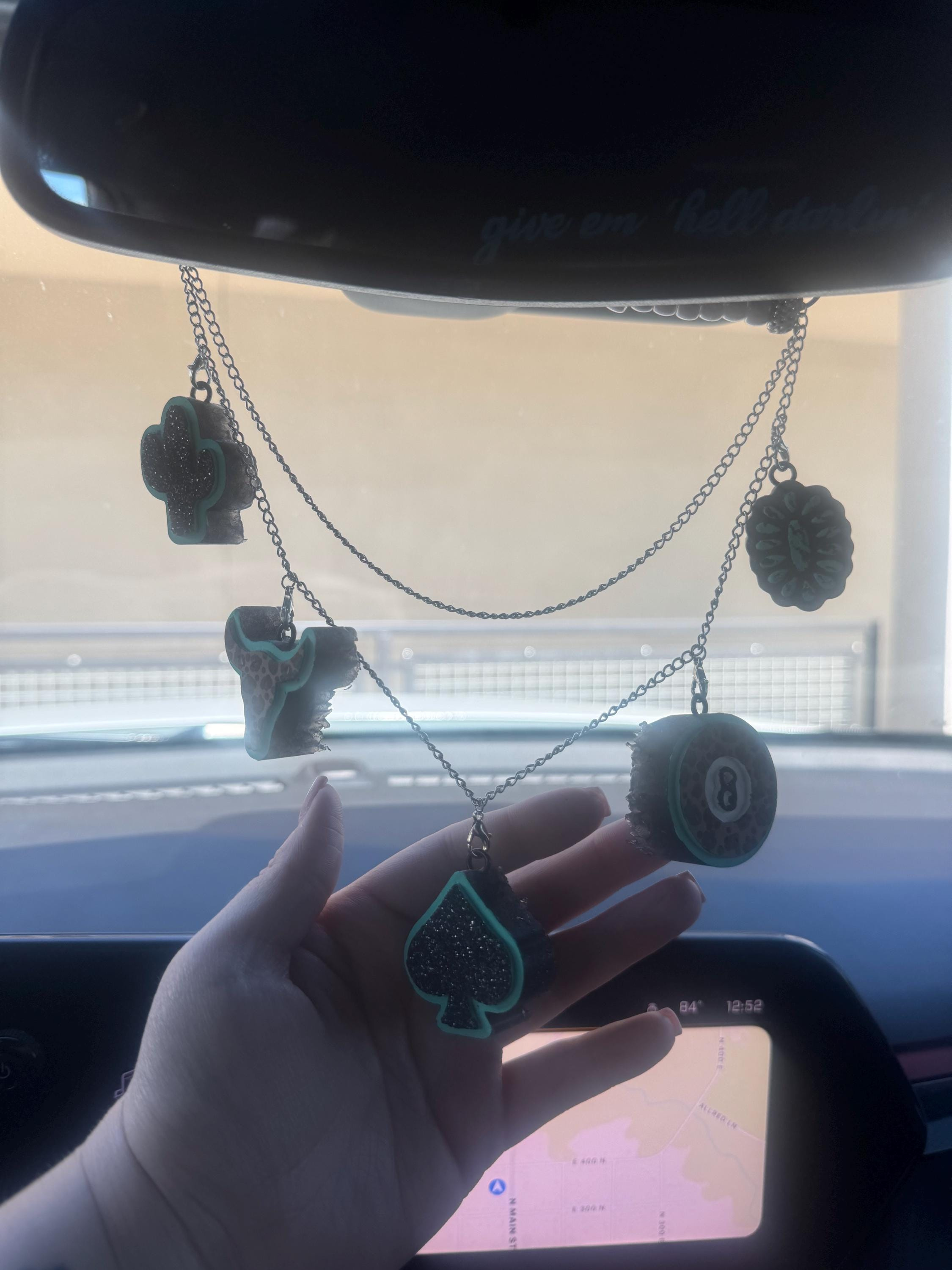 Western Car Freshie Charm - Handmade Car Hanger Accessory Gift for Her 4 - MeasureMason Western Car Freshie Charm - Handmade Car Hanger Accessory Gift for Her 4