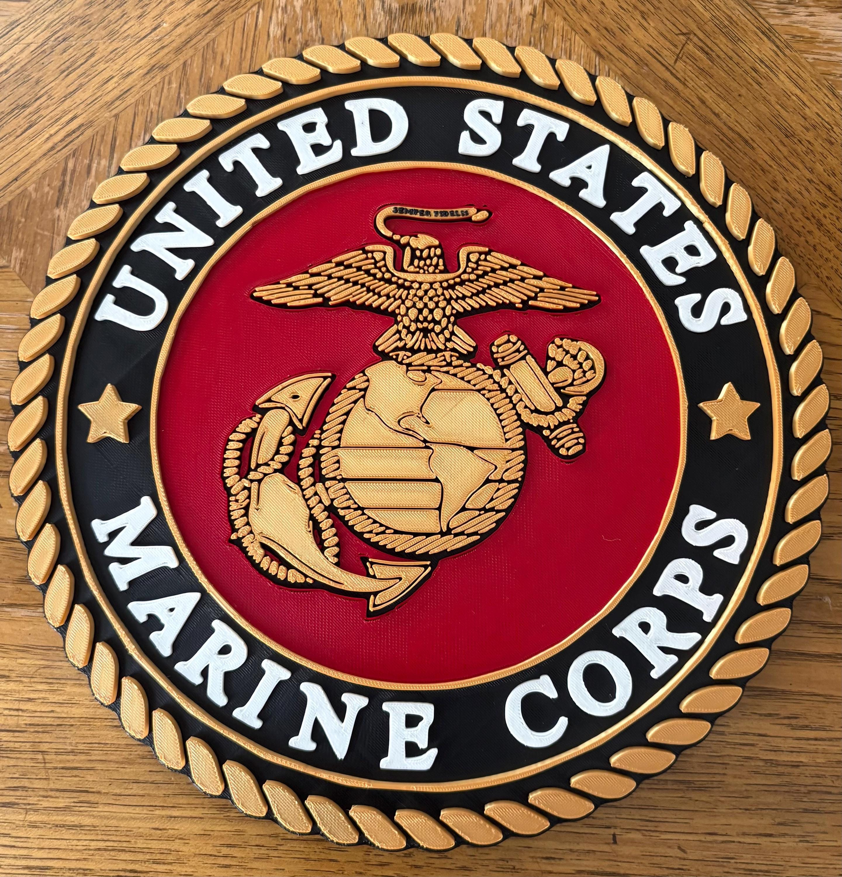 3D Printed Military Branch Seal Wall Plaque – Custom Armed Service Pride Decor for Home and Man Cave 1
