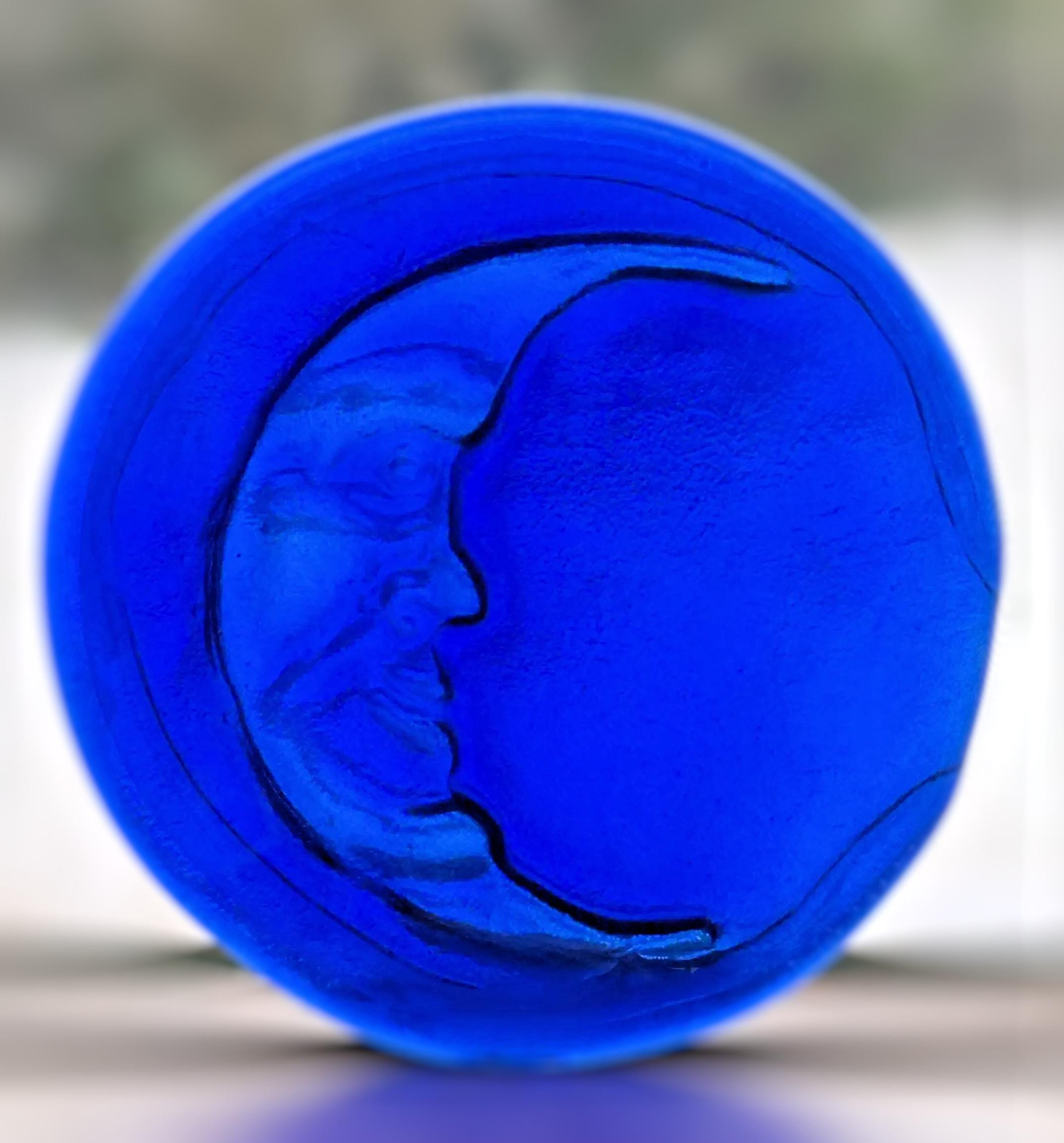 Moon Face Recycled Wine Bottle Glass Suncatcher, Handmade Stained Glass Roundel, Eco-Friendly Window Hanging Gift 2 - MeasureMason Moon Face Recycled Wine Bottle Glass Suncatcher, Handmade Stained Glass Roundel, Eco-Friendly Window Hanging Gift 2