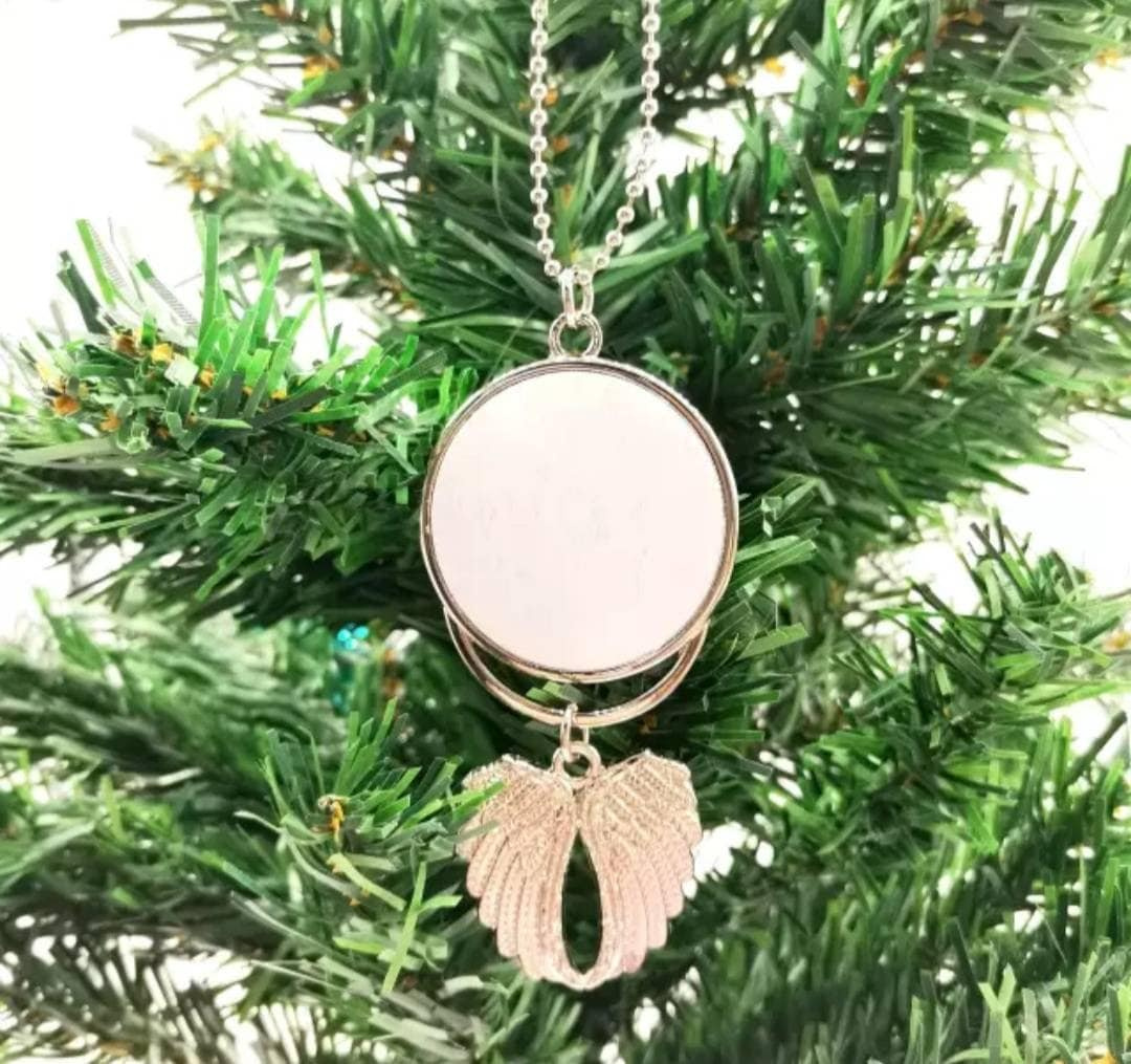 Angel Wings Sublimation Blank Car Charm, Double-Sided Memorial Hanging Ornament 1 - MeasureMason Angel Wings Sublimation Blank Car Charm, Double-Sided Memorial Hanging Ornament 1