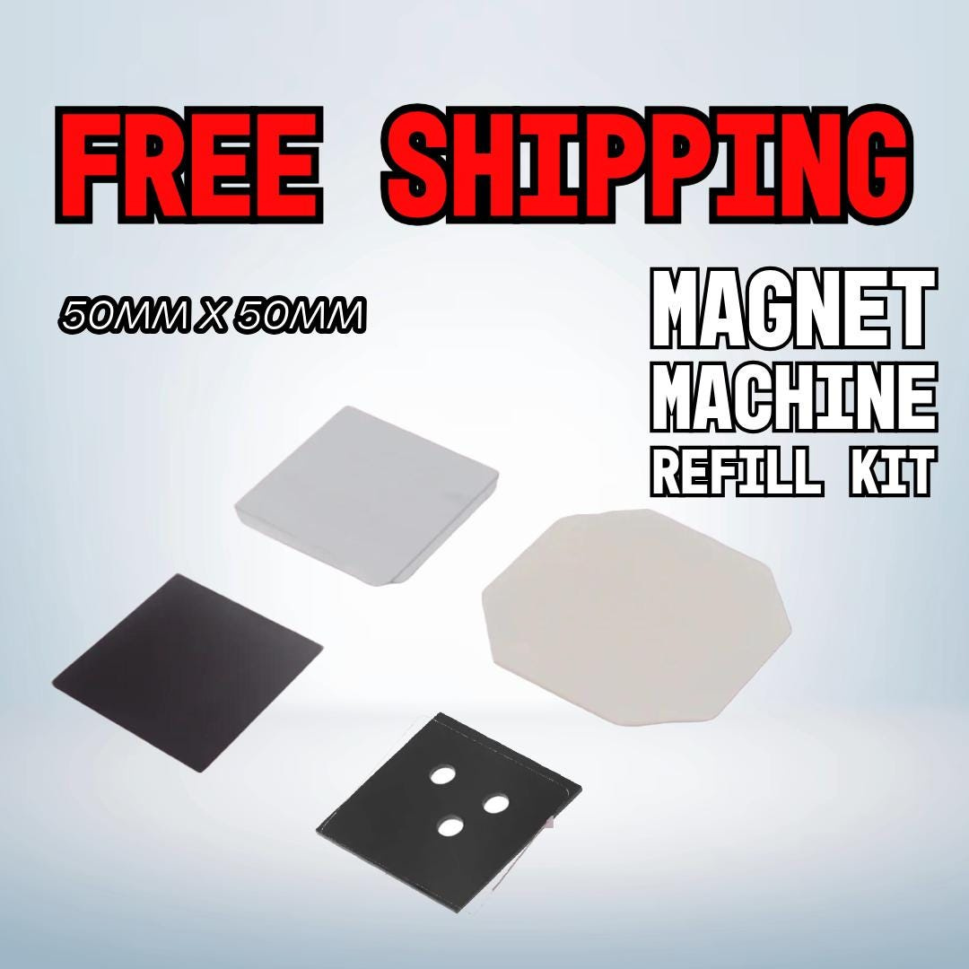 50mm Square Magnet Refill Kit with Acrylic or Cardboard Backing 50mm Square Magnet Refill Kit with Acrylic or Cardboard Backing