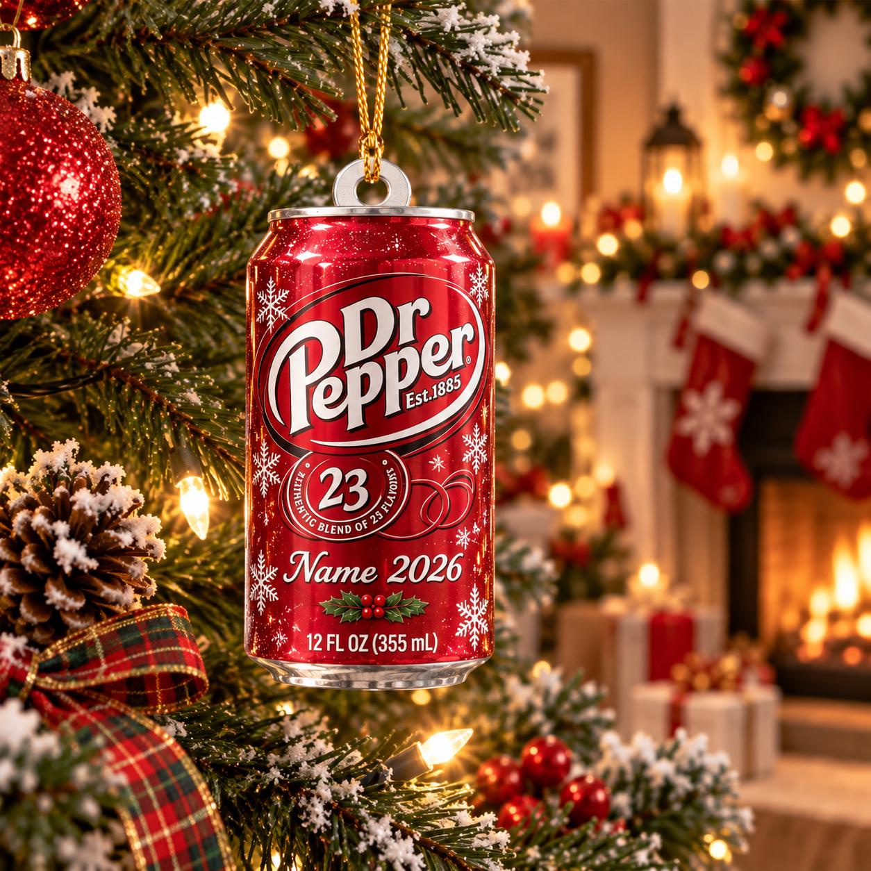 Personalized Soda Can Christmas Ornament 2026 - Custom Name Holiday Keepsake Tree Decor 2 - MeasureMason Personalized Soda Can Christmas Ornament 2026 - Custom Name Holiday Keepsake Tree Decor 2