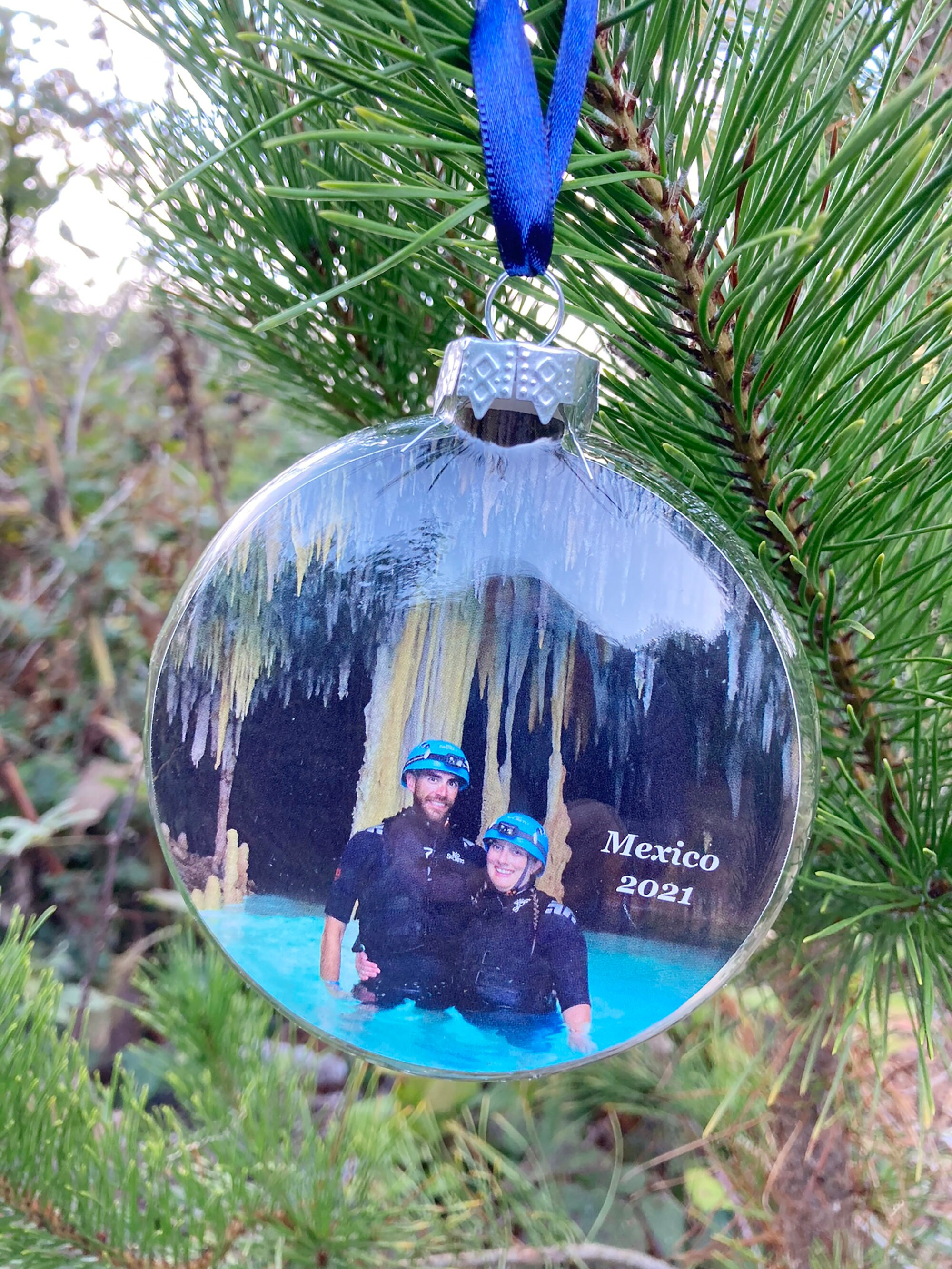 Personalized Photo Ornament - 4 Inch Glass Disc - Custom Family Christmas Keepsake 2 - MeasureMason Personalized Photo Ornament - 4 Inch Glass Disc - Custom Family Christmas Keepsake 2