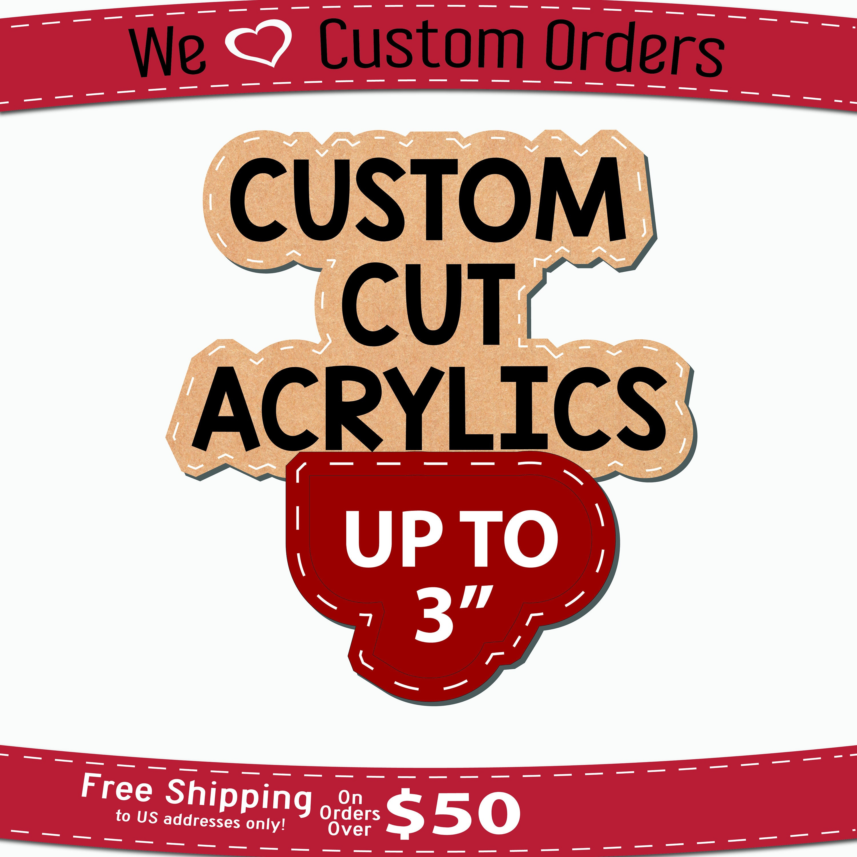 3 Inch Custom Cut Clear Cast Acrylic Blanks for Keychains and Crafts