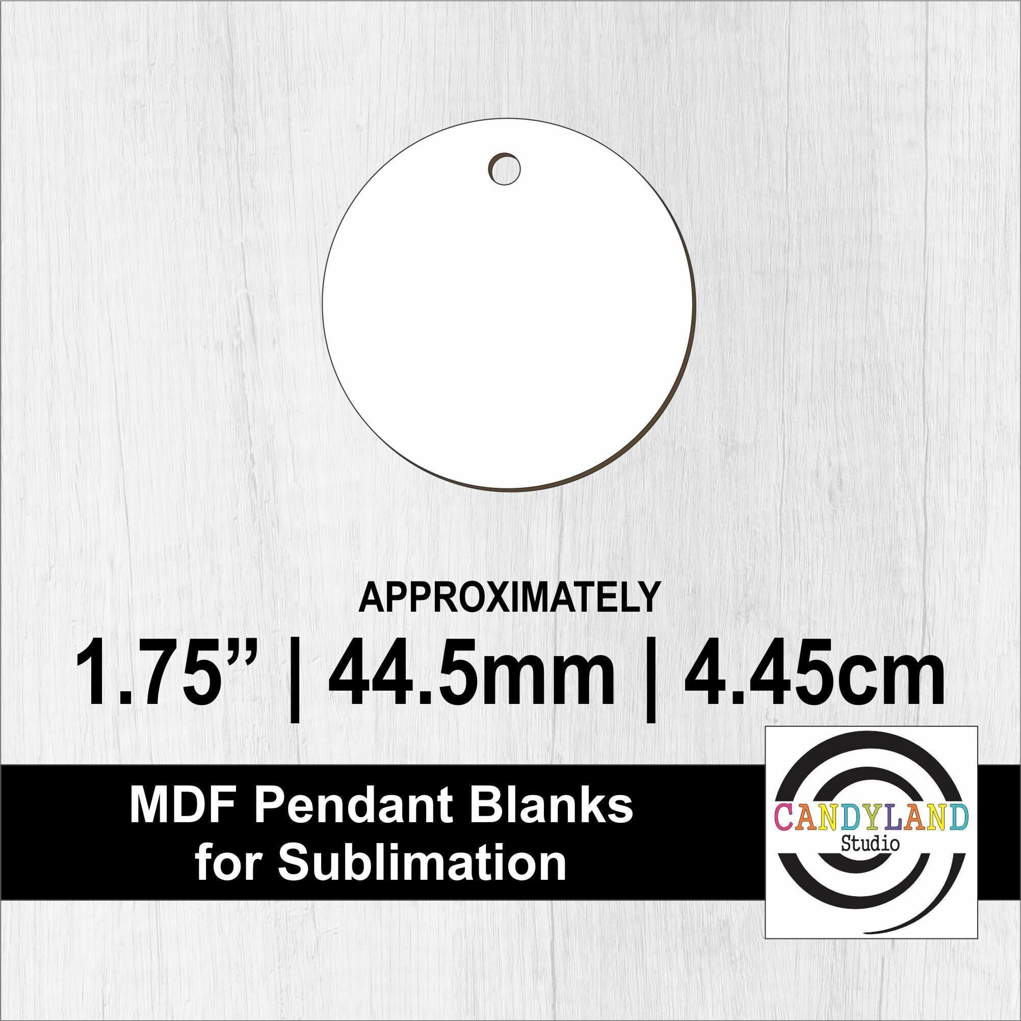 1.75 Inch Round MDF Necklace Pendant Sublimation Blank, Single-Sided DIY Jewelry Supply 4 - MeasureMason 1.75 Inch Round MDF Necklace Pendant Sublimation Blank, Single-Sided DIY Jewelry Supply 4