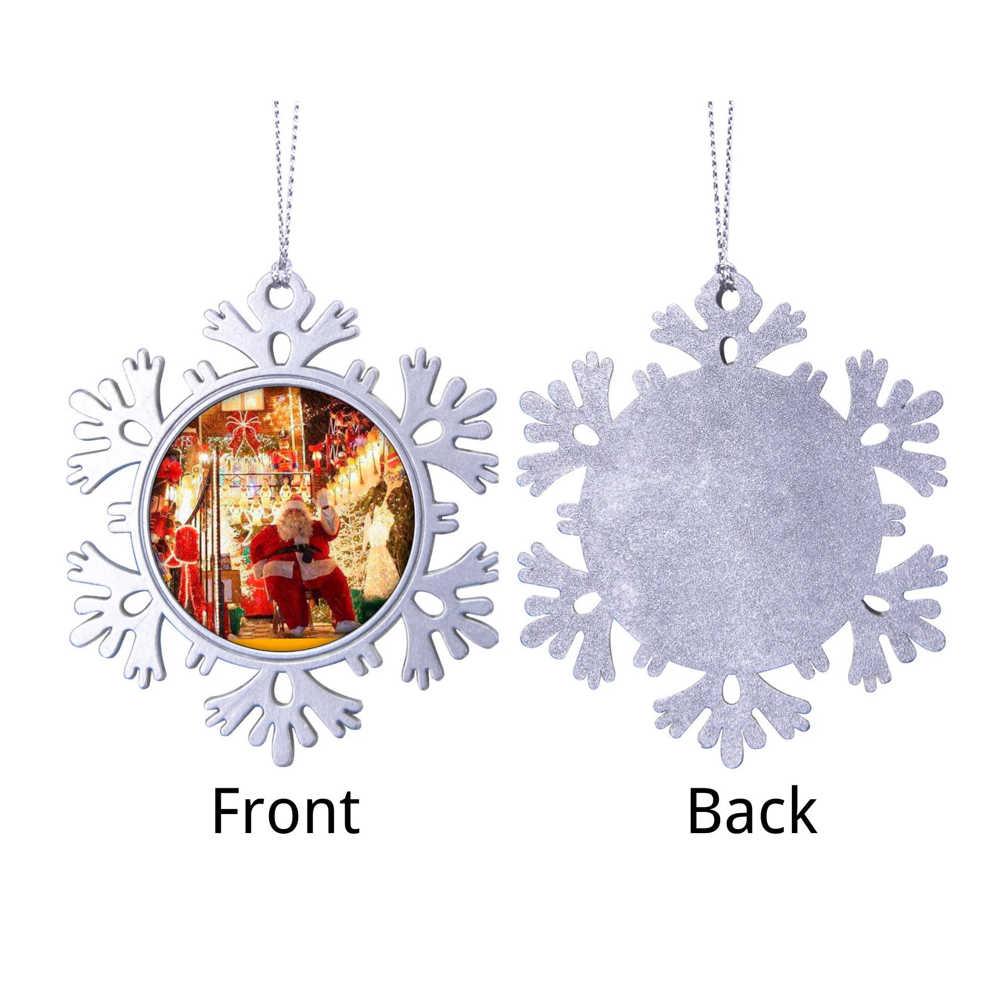 Blank Snowflake Christmas Ornament Sublimation Blanks, Metal Frame with Aluminum Insert, 10 Pack 3 - MeasureMason Blank Snowflake Christmas Ornament Sublimation Blanks, Metal Frame with Aluminum Insert, 10 Pack 3