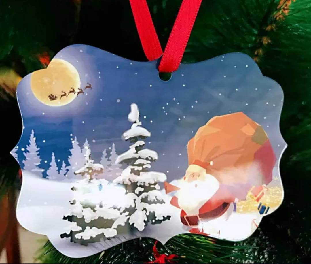 Blank Sublimation Christmas Ornaments, Double-Sided Aluminum Craft Blanks 2 - MeasureMason Blank Sublimation Christmas Ornaments, Double-Sided Aluminum Craft Blanks 2