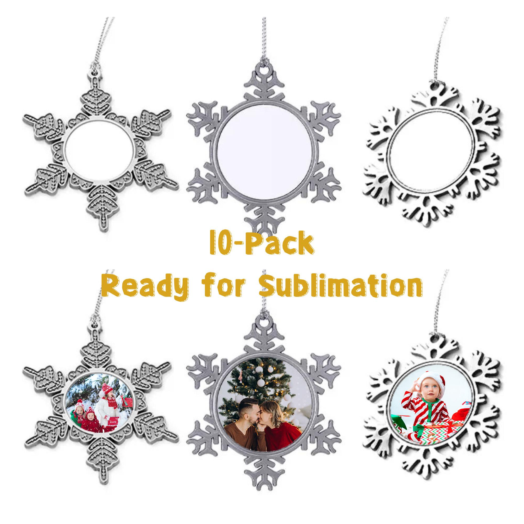 Blank Snowflake Christmas Ornament Sublimation Blanks, Metal Frame with Aluminum Insert, 10 Pack Blank Snowflake Christmas Ornament Sublimation Blanks, Metal Frame with Aluminum Insert, 10 Pack