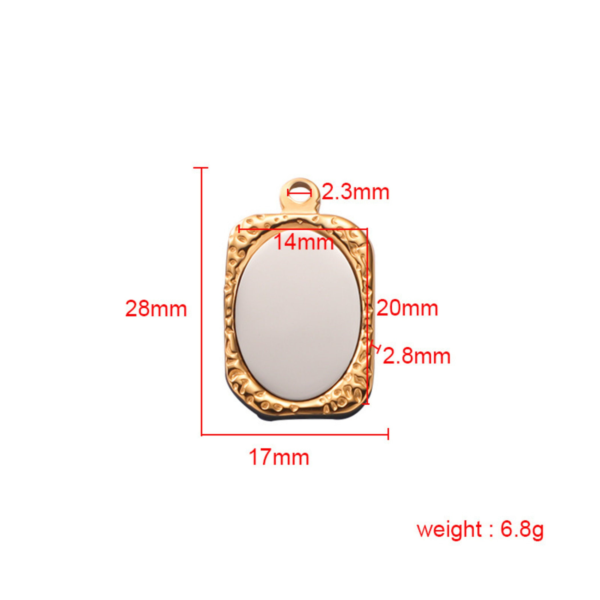 Round Stainless Steel Mirror Charm Pendant for Necklace Making, 28x17mm Bead Cage Finding 1 - MeasureMason Round Stainless Steel Mirror Charm Pendant for Necklace Making, 28x17mm Bead Cage Finding 1