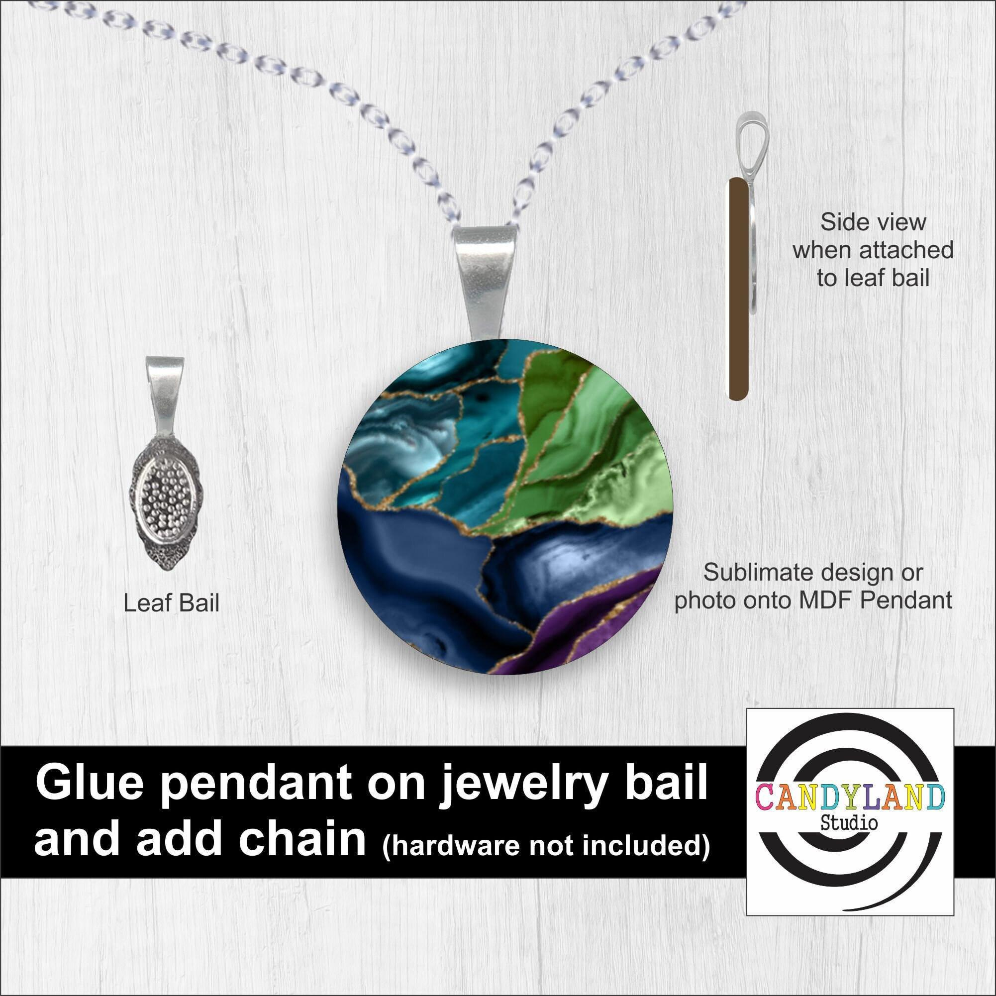 1.75 Inch Round MDF Necklace Pendant Sublimation Blank, Single-Sided DIY Jewelry Supply 3 - MeasureMason 1.75 Inch Round MDF Necklace Pendant Sublimation Blank, Single-Sided DIY Jewelry Supply 3