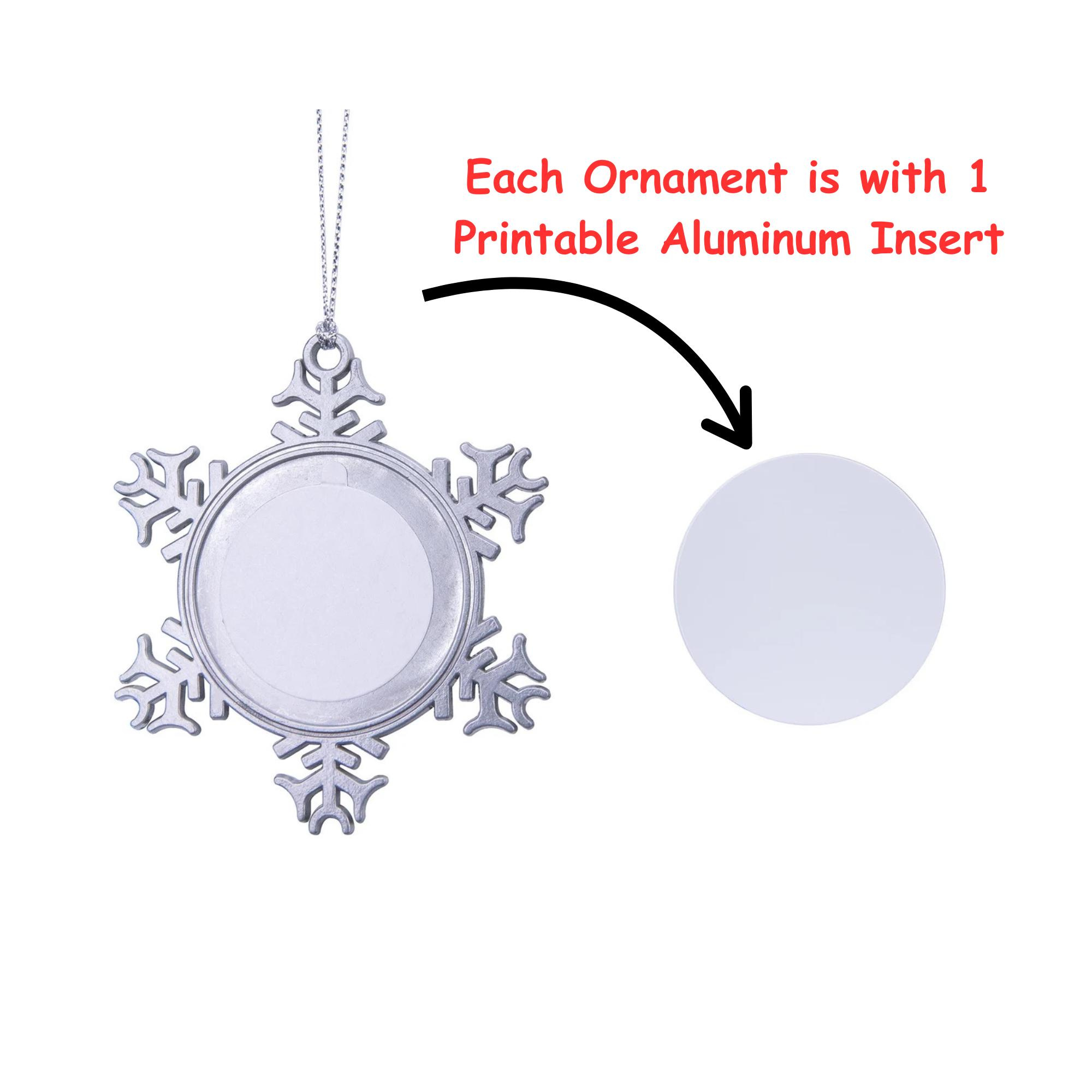 Blank Snowflake Christmas Ornament Sublimation Blanks, Metal Frame with Aluminum Insert, 10 Pack 1 - MeasureMason Blank Snowflake Christmas Ornament Sublimation Blanks, Metal Frame with Aluminum Insert, 10 Pack 1