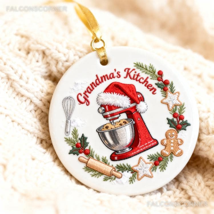 Personalized Grandma Mixer Christmas Ornament - Custom Name Baking Keepsake Gift for Grandma 2 - MeasureMason Personalized Grandma Mixer Christmas Ornament - Custom Name Baking Keepsake Gift for Grandma 2