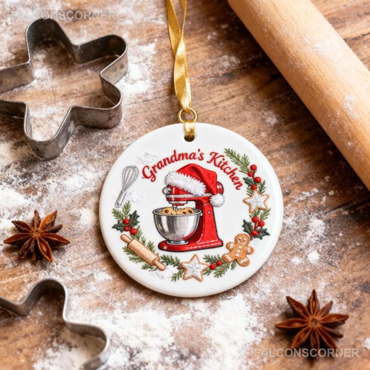 Personalized Grandma Mixer Christmas Ornament - Custom Name Baking Keepsake Gift for Grandma 3 - MeasureMason Personalized Grandma Mixer Christmas Ornament - Custom Name Baking Keepsake Gift for Grandma 3