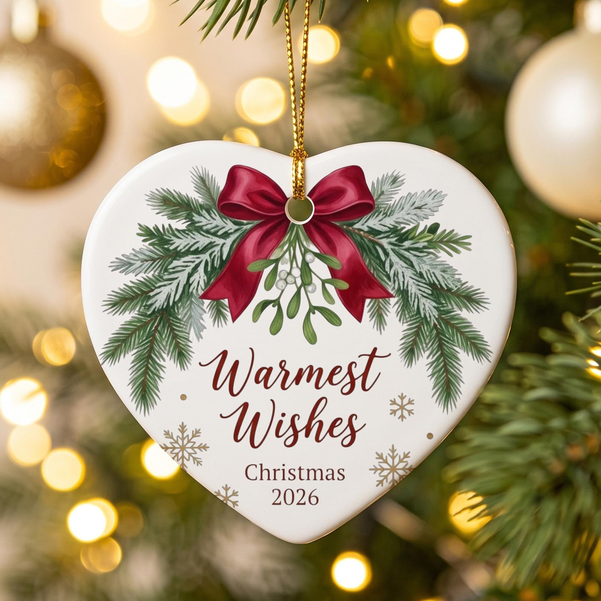 Personalized Warmest Wishes Christmas Ornament 2026 - Holiday Keepsake for Family and Friends Personalized Warmest Wishes Christmas Ornament 2026 - Holiday Keepsake for Family and Friends