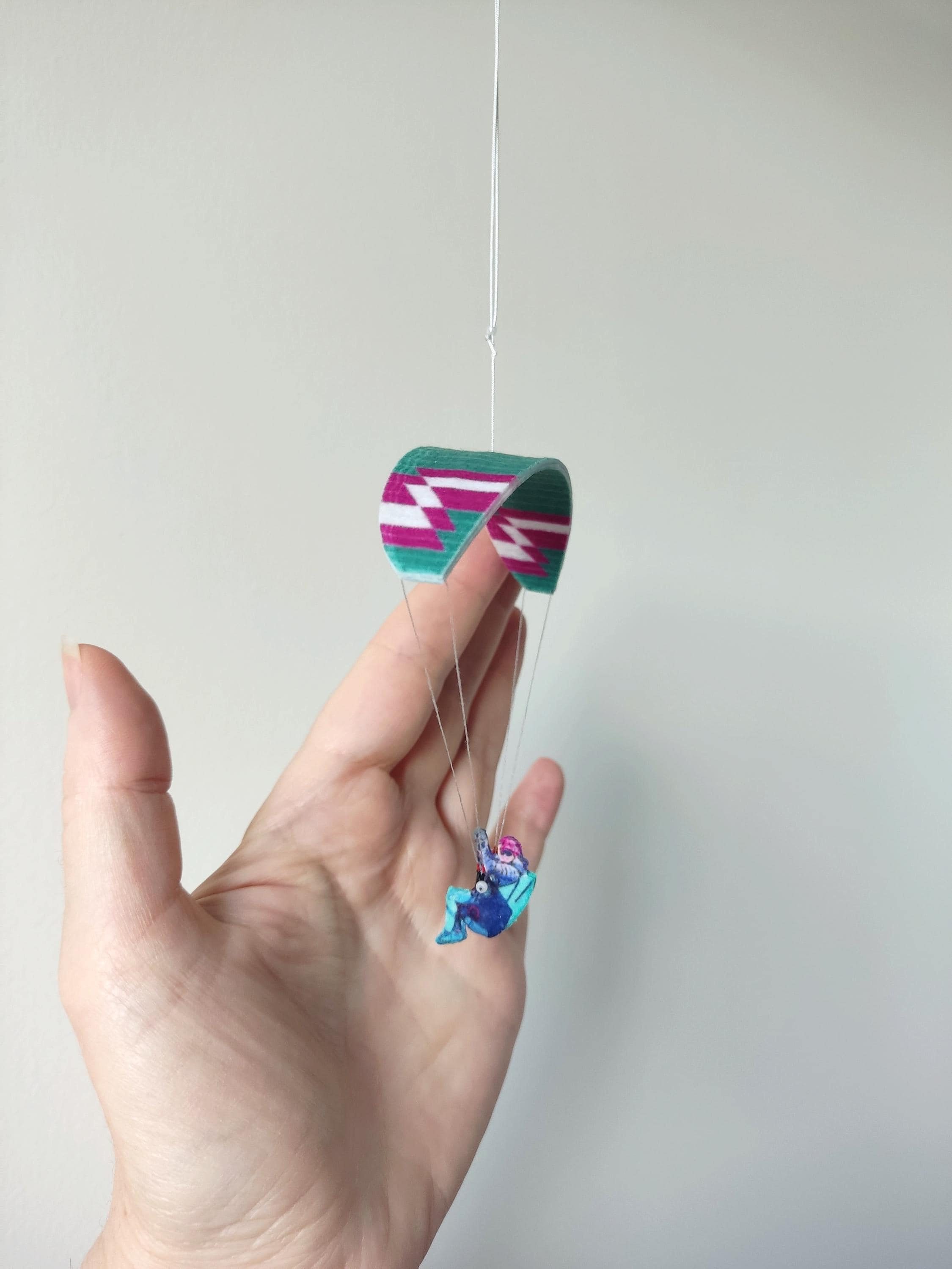 Felt Paraglider Hanging Ornament — Sky Lover Gift, Car Rearview Mirror & Room Decor 2 - MeasureMason Felt Paraglider Hanging Ornament — Sky Lover Gift, Car Rearview Mirror & Room Decor 2