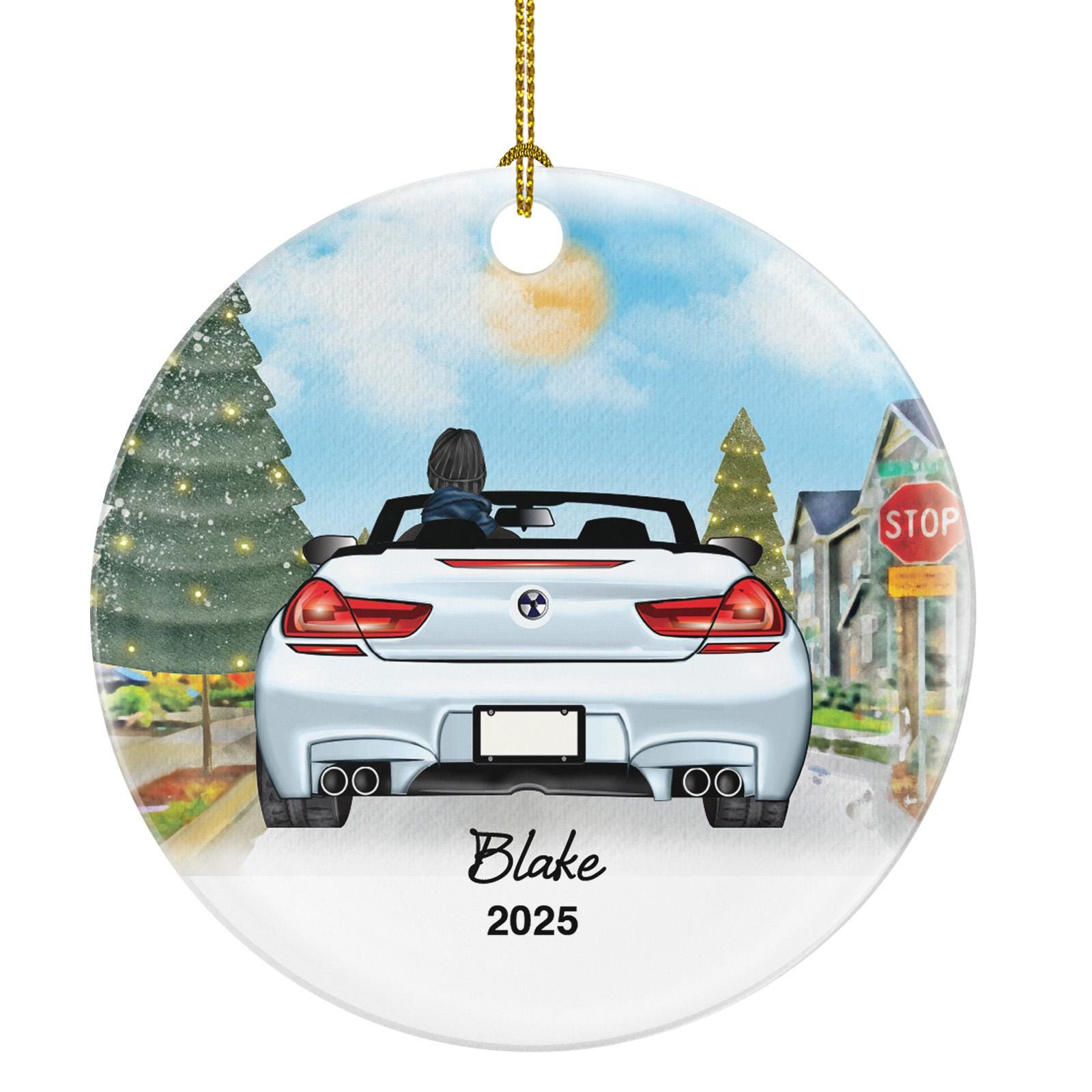 Personalized New Driver Christmas Ornament – Custom First Car Ceramic Keepsake with Name and Year for Teen Boy 3 - MeasureMason Personalized New Driver Christmas Ornament – Custom First Car Ceramic Keepsake with Name and Year for Teen Boy 3