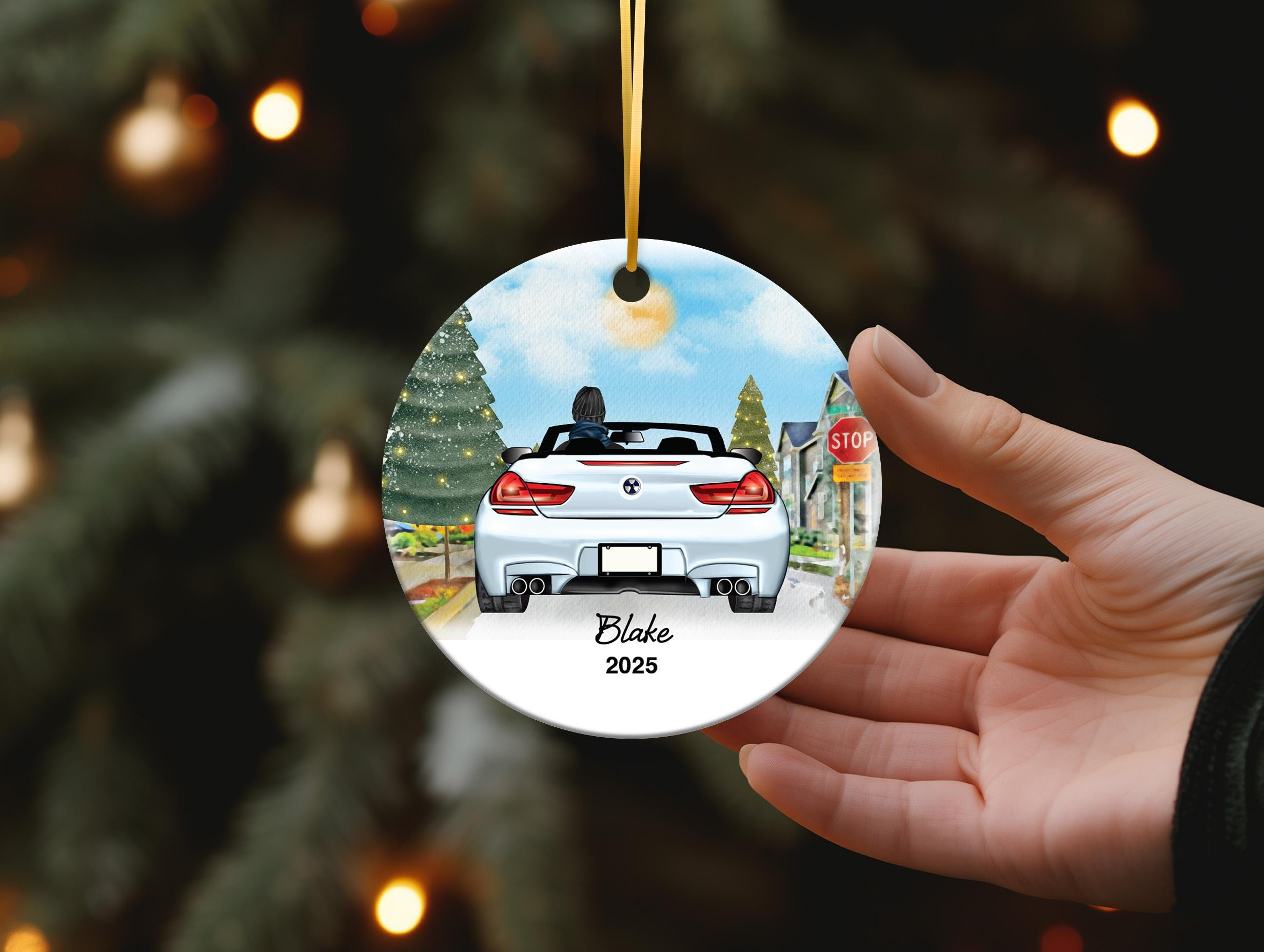 Personalized New Driver Christmas Ornament – Custom First Car Ceramic Keepsake with Name and Year for Teen Boy 4 - MeasureMason Personalized New Driver Christmas Ornament – Custom First Car Ceramic Keepsake with Name and Year for Teen Boy 4