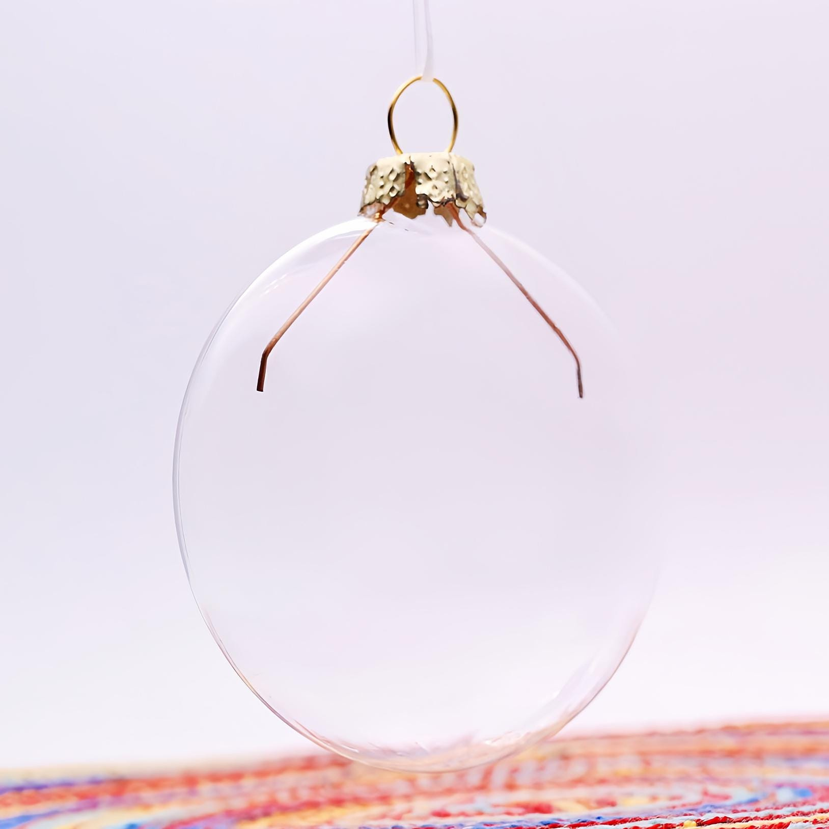 10 Pack 2.6inch Glass Flat Disc Ornaments DIY Paintable Fillable Christmas Bauble Blanks for Tree Decor 4 - MeasureMason 10 Pack 2.6inch Glass Flat Disc Ornaments DIY Paintable Fillable Christmas Bauble Blanks for Tree Decor 4