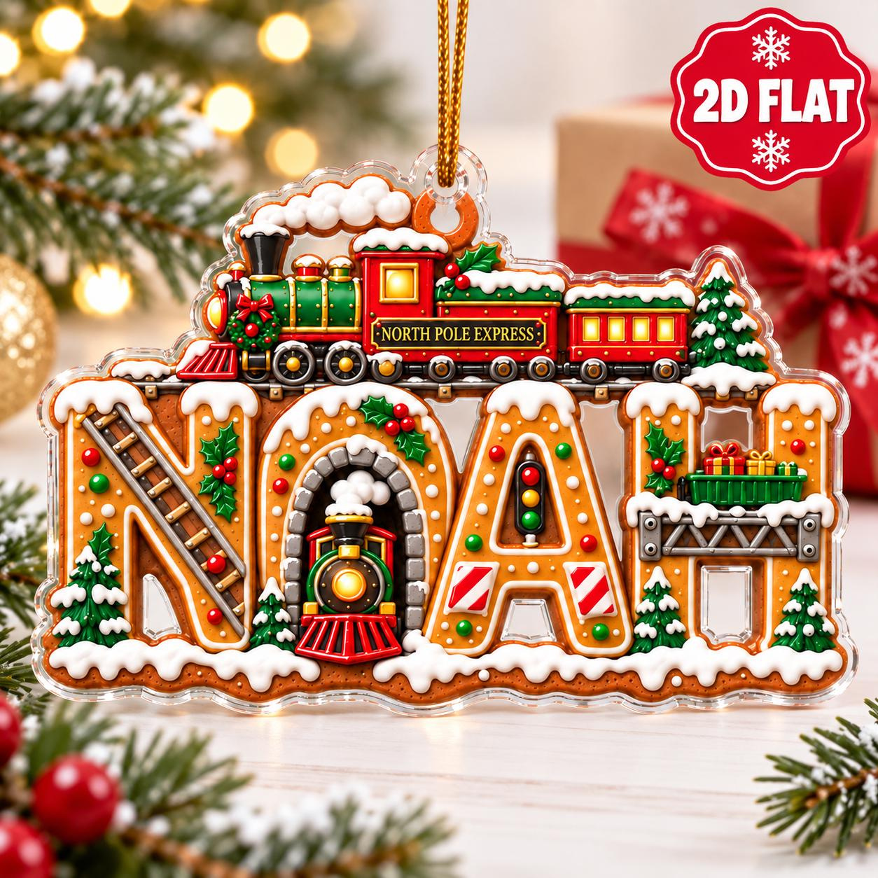 Personalized Train Name Ornament - Custom Christmas Keepsake for Kids, Wood or Acrylic Christmas Tree Decor 3 - MeasureMason Personalized Train Name Ornament - Custom Christmas Keepsake for Kids, Wood or Acrylic Christmas Tree Decor 3