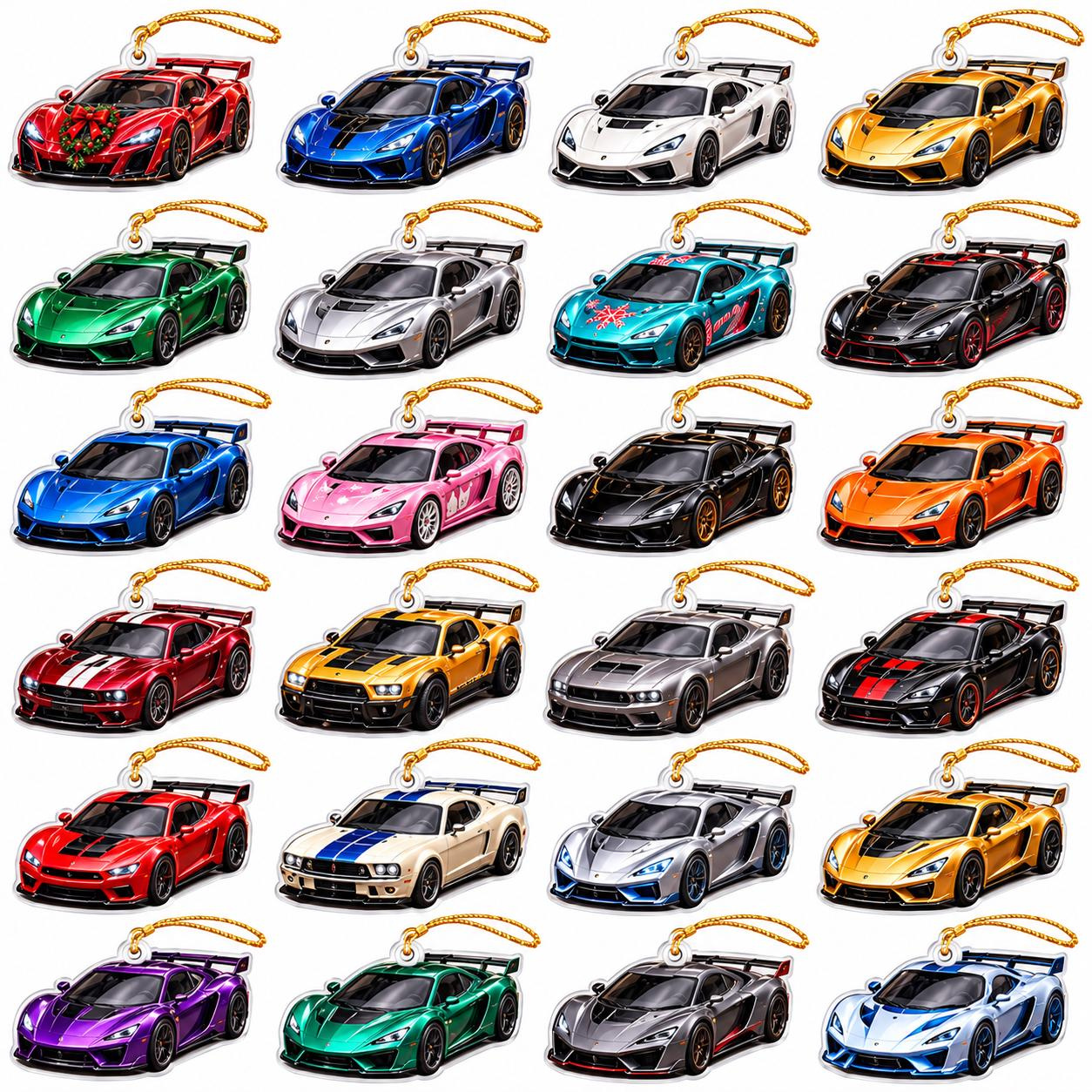 Supercar Advent Calendar 2026 – 24 Acrylic Car Charms, Sports Car Christmas Countdown for Racing Fans and Auto Enthusias 2 - MeasureMason Supercar Advent Calendar 2026 – 24 Acrylic Car Charms, Sports Car Christmas Countdown for Racing Fans and Auto Enthusias 2