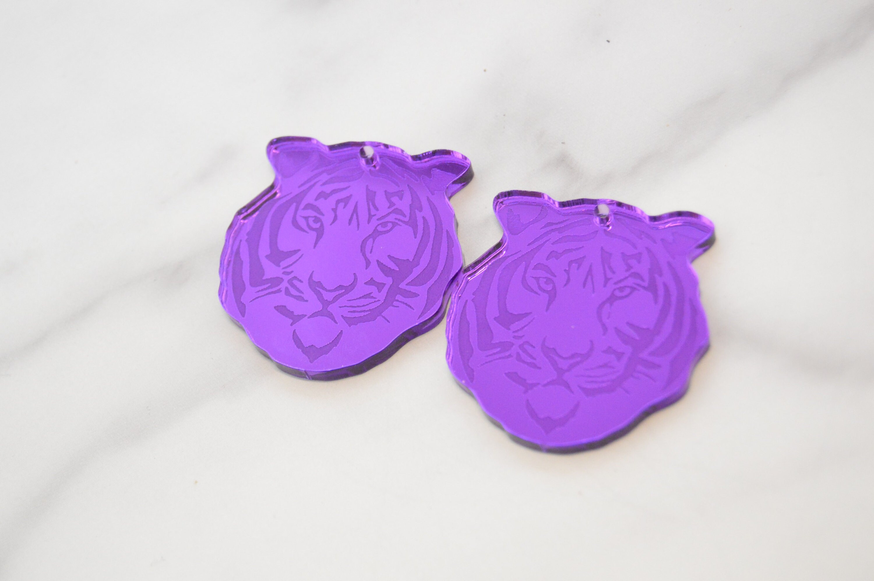 Tiger Earring Blanks - Acrylic DIY Jewelry Making Supplies for Engraved Animal Earrings 1 - MeasureMason Tiger Earring Blanks - Acrylic DIY Jewelry Making Supplies for Engraved Animal Earrings 1