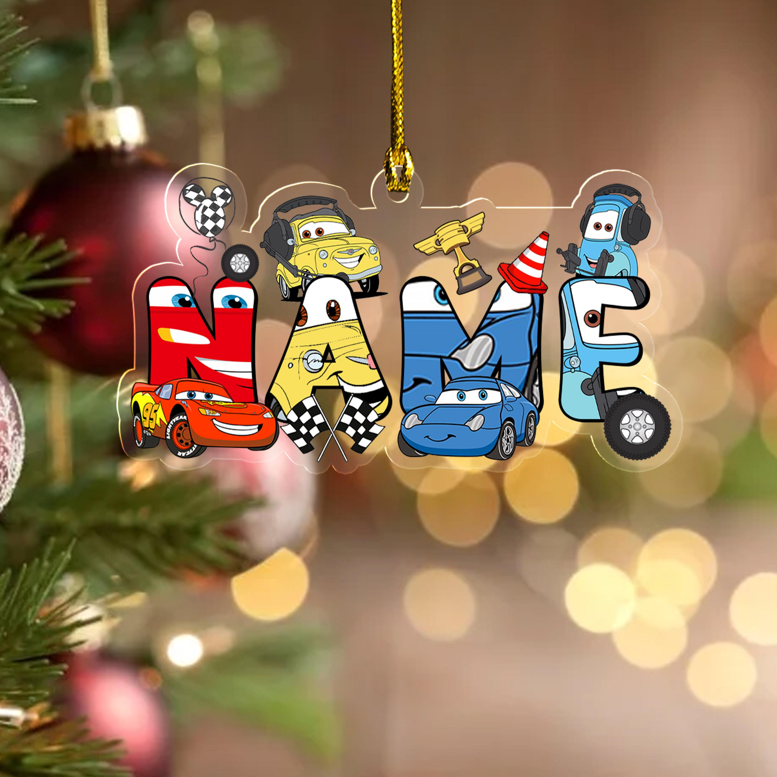 Personalized Racing Cartoon Characters Christmas Ornament - Custom Name Car Lover Holiday Keepsake Gift for Kids 3 - MeasureMason Personalized Racing Cartoon Characters Christmas Ornament - Custom Name Car Lover Holiday Keepsake Gift for Kids 3