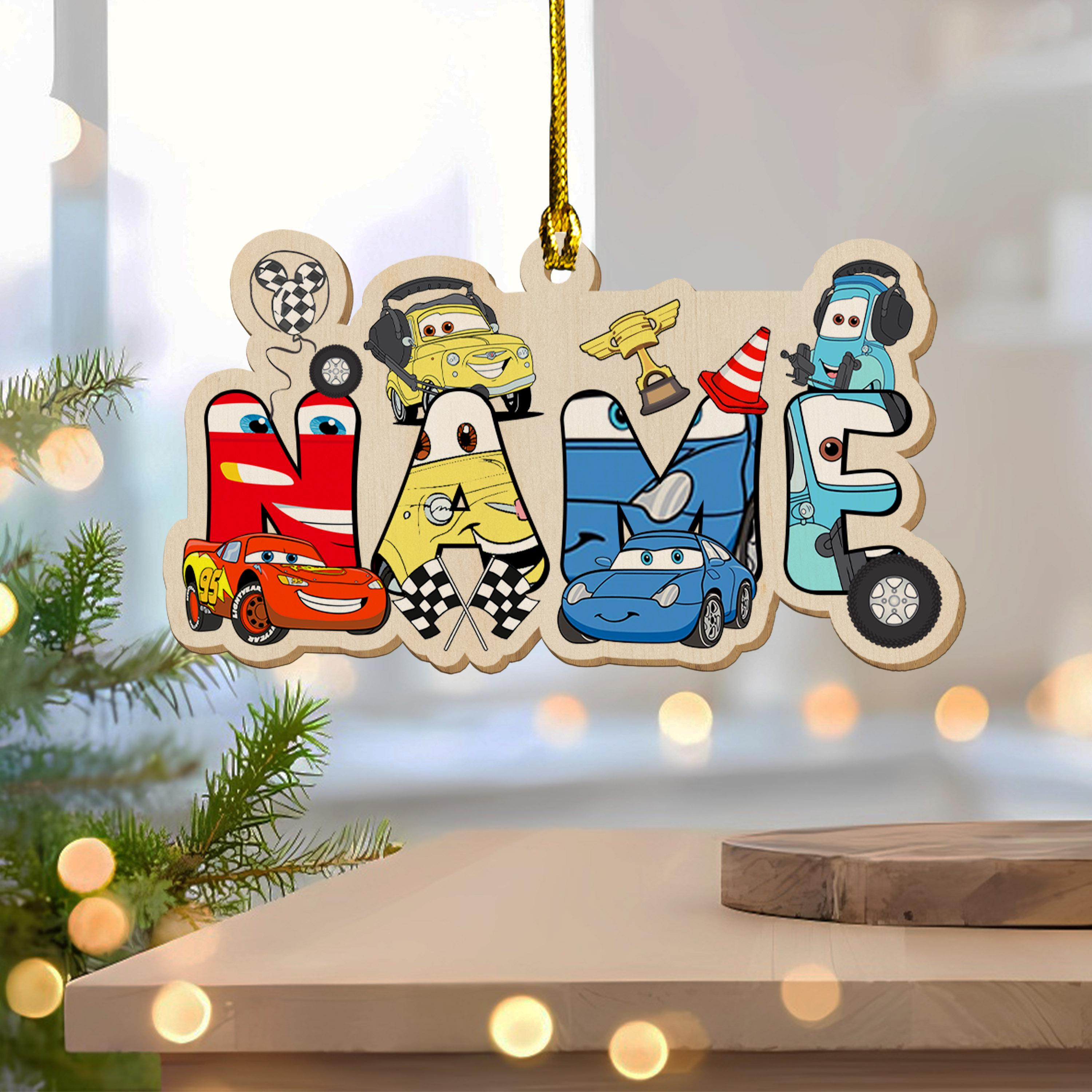 Personalized Racing Cartoon Characters Christmas Ornament - Custom Name Car Lover Holiday Keepsake Gift for Kids 2 - MeasureMason Personalized Racing Cartoon Characters Christmas Ornament - Custom Name Car Lover Holiday Keepsake Gift for Kids 2
