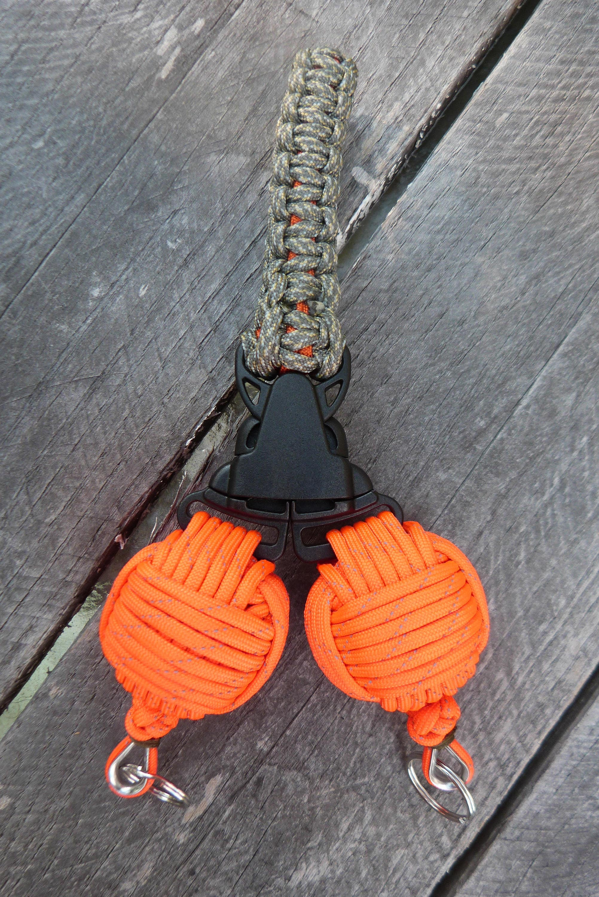 Double Floating Key Chain with Reflective Paracord for Boating - Nautical Key Ring Set Double Floating Key Chain with Reflective Paracord for Boating - Nautical Key Ring Set