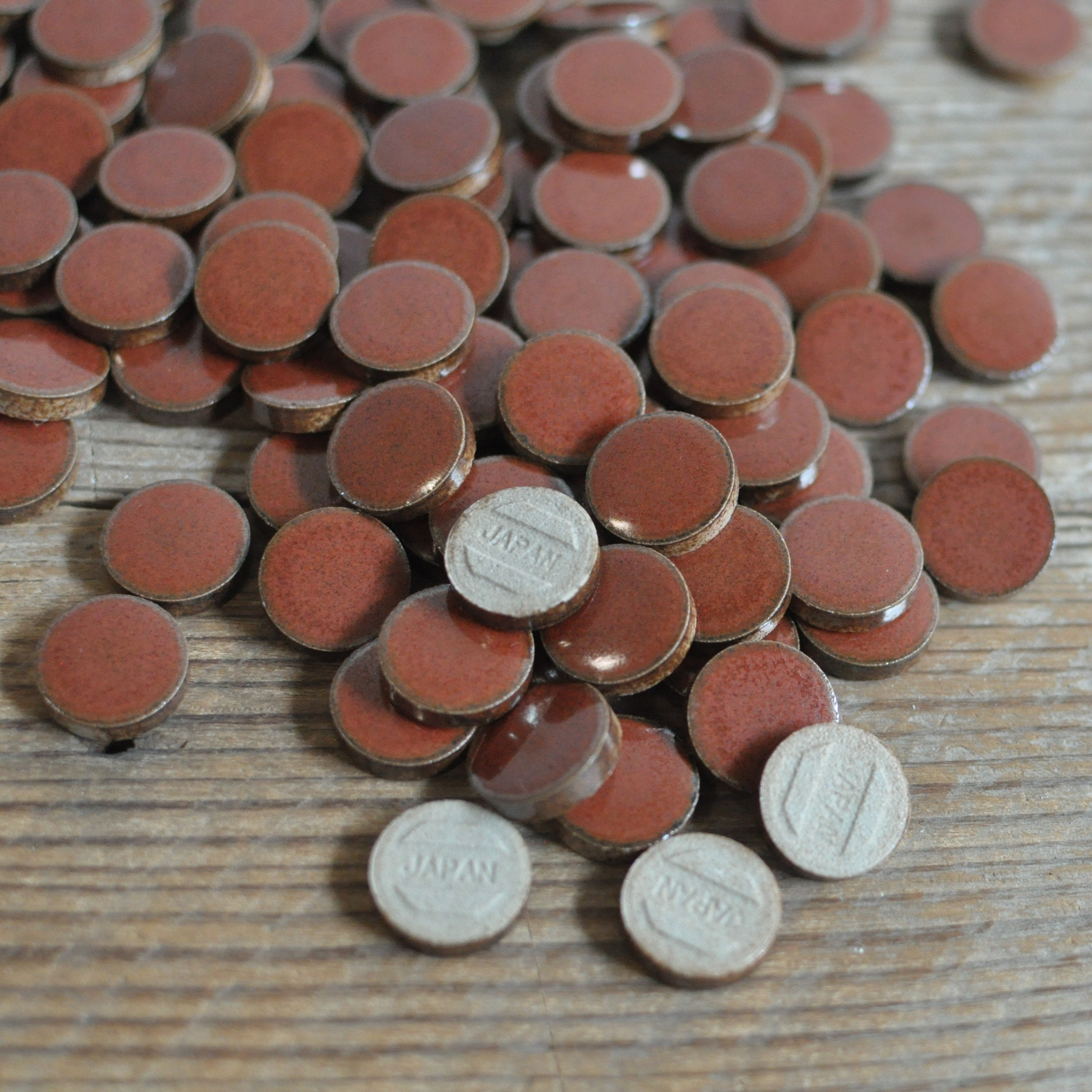 100 Copper Glossy Ceramic Round Mosaic Tiles, Glazed Porcelain Circles for Mixed Media Art, Stepping Stones & Jewelry Cr 3 - MeasureMason 100 Copper Glossy Ceramic Round Mosaic Tiles, Glazed Porcelain Circles for Mixed Media Art, Stepping Stones & Jewelry Cr 3