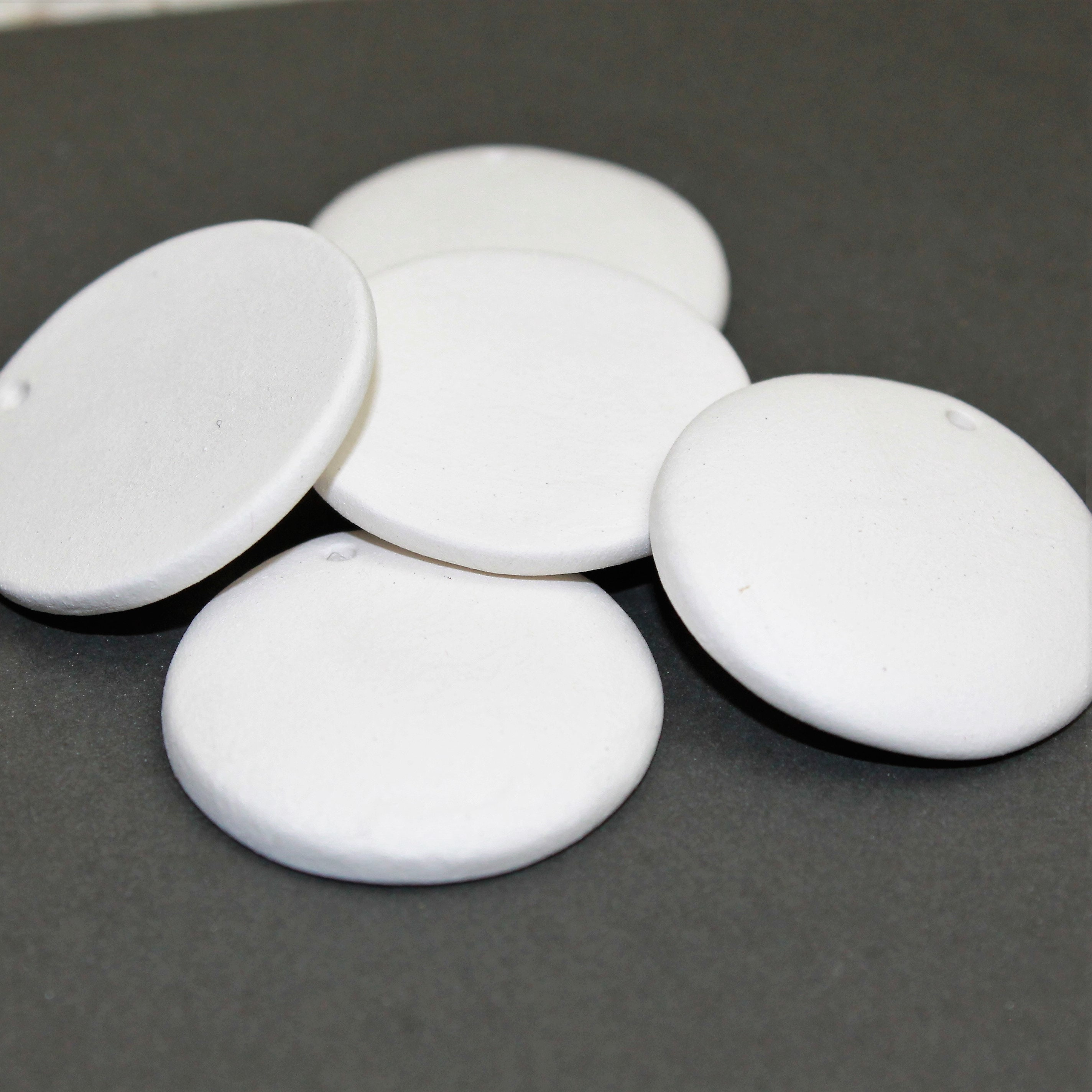 Blank Ceramic Bisque Domed Circle Pendant - 1 1/4" Round DIY Jewelry Making Base, Paintable Craft Tile 2 - MeasureMason Blank Ceramic Bisque Domed Circle Pendant - 1 1/4" Round DIY Jewelry Making Base, Paintable Craft Tile 2