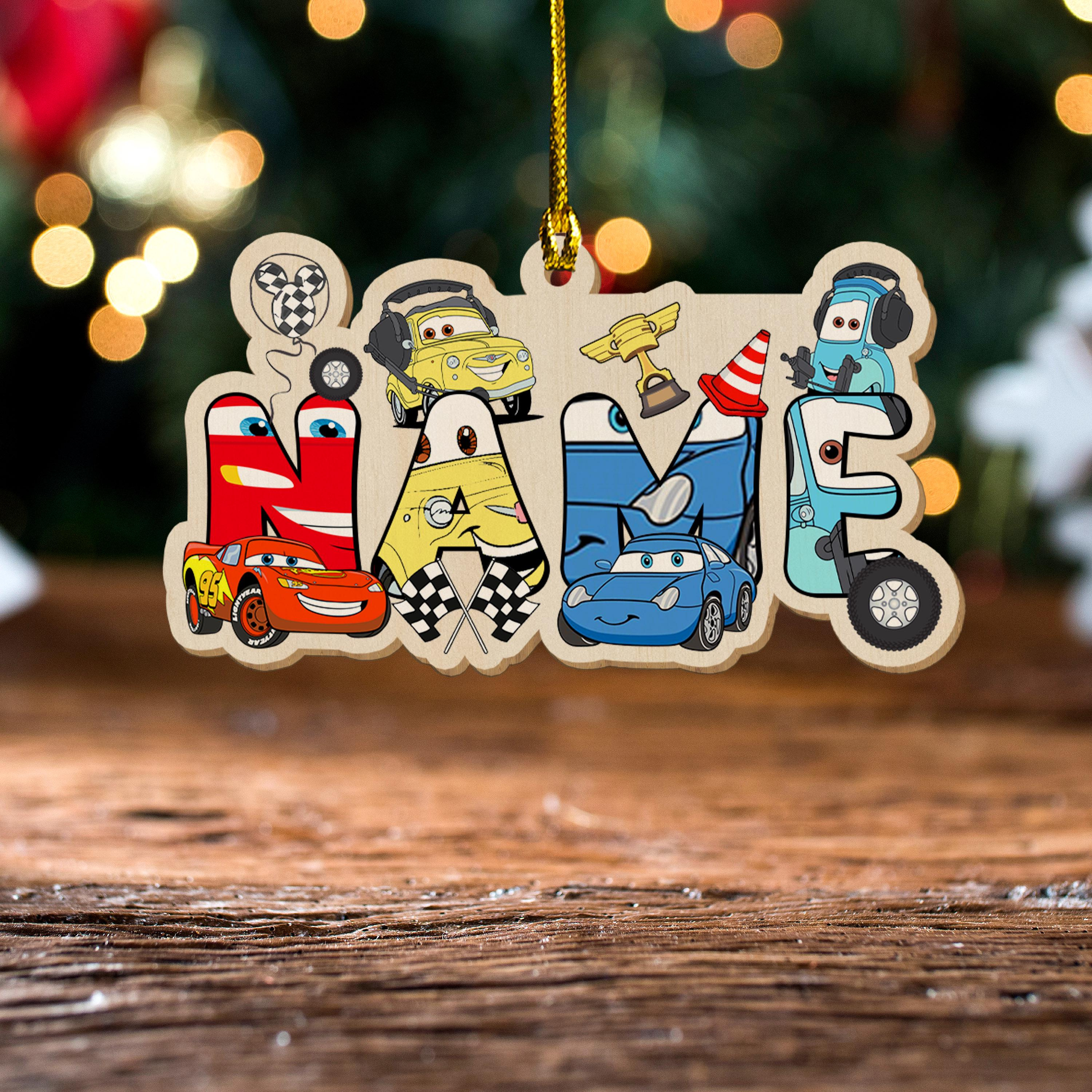 Personalized Racing Cartoon Characters Christmas Ornament - Custom Name Car Lover Holiday Keepsake Gift for Kids 1 - MeasureMason Personalized Racing Cartoon Characters Christmas Ornament - Custom Name Car Lover Holiday Keepsake Gift for Kids 1