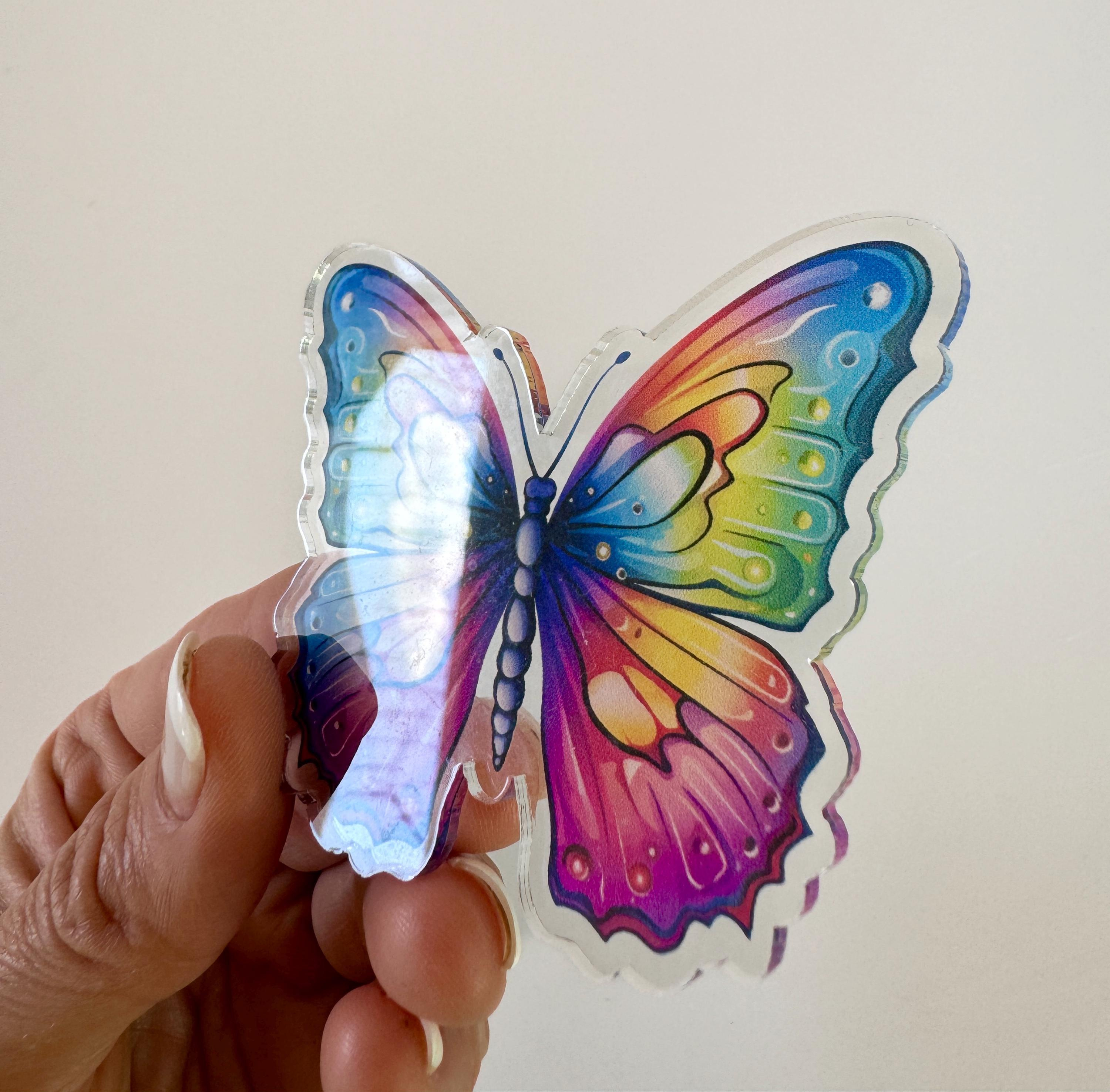 Rainbow Butterfly UV Printed Acrylic Blanks for Laser Cutting Jewelry & Earrings 3 - MeasureMason Rainbow Butterfly UV Printed Acrylic Blanks for Laser Cutting Jewelry & Earrings 3