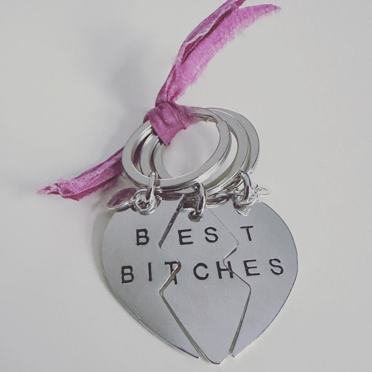 Best Friend Keychain Set, Funny BFF Gift for Squad, Matching Friendship Keychains for Besties 2 - MeasureMason Best Friend Keychain Set, Funny BFF Gift for Squad, Matching Friendship Keychains for Besties 2