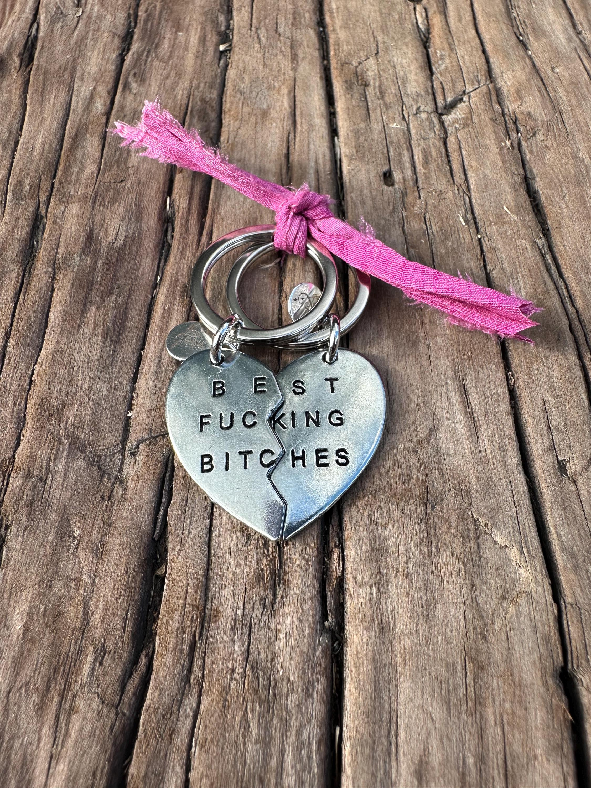 Best Friend Keychain Set, Funny BFF Gift for Squad, Matching Friendship Keychains for Besties 1