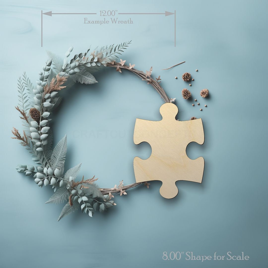 Jigsaw Puzzle Piece Unfinished Wood Cutout for Crafts and DIY Projects 4 - MeasureMason Jigsaw Puzzle Piece Unfinished Wood Cutout for Crafts and DIY Projects 4