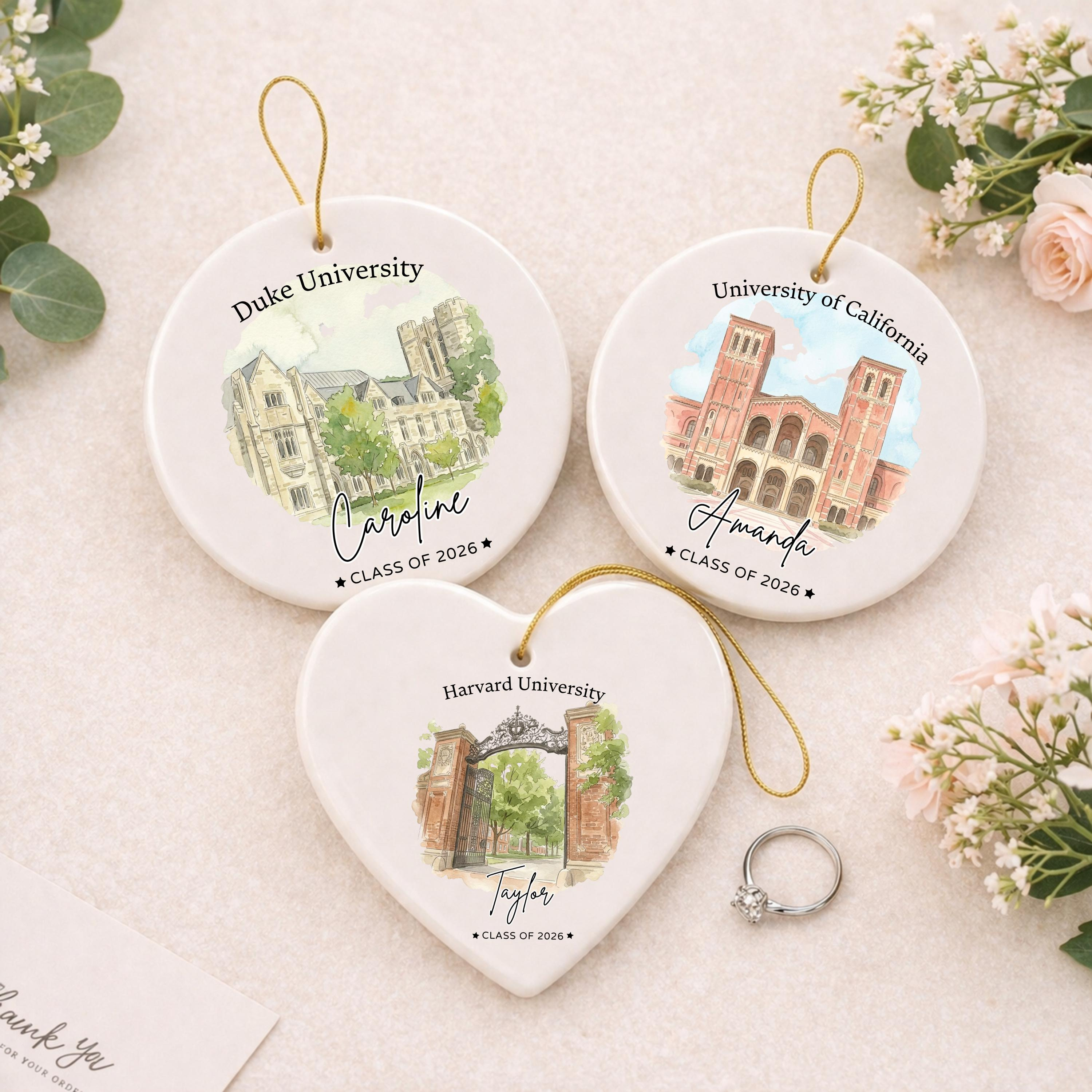 Personalized Graduation Ornament 2026 - Custom College Keepsake - Class of 2026 Gift for Graduate Personalized Graduation Ornament 2026 - Custom College Keepsake - Class of 2026 Gift for Graduate