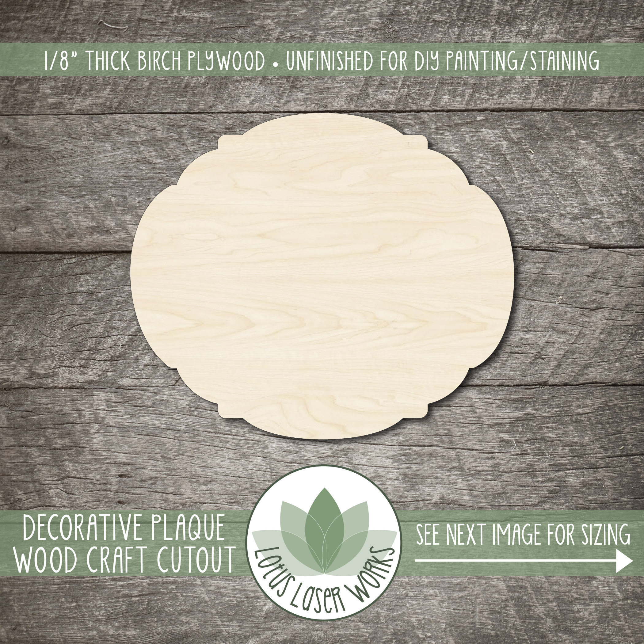Oval Wood Plaque Blanks for Crafting - Unfinished Laser Cut Wood Shape for DIY Projects