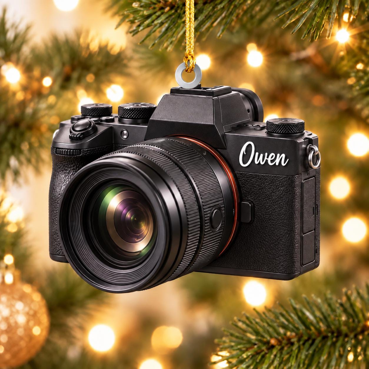 Personalized Camera Ornament - Custom Name Photography Keepsake, Christmas Tree Hanging Personalized Camera Ornament - Custom Name Photography Keepsake, Christmas Tree Hanging