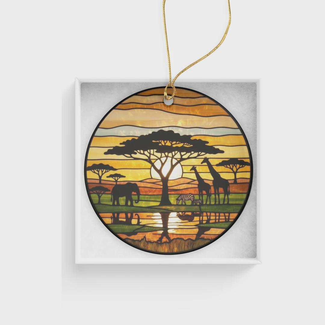 Personalized Africa Safari Ornament 2025 - Wildlife Christmas Keepsake, Elephant Giraffe Travel Souvenir Gift 3 - MeasureMason Personalized Africa Safari Ornament 2025 - Wildlife Christmas Keepsake, Elephant Giraffe Travel Souvenir Gift 3