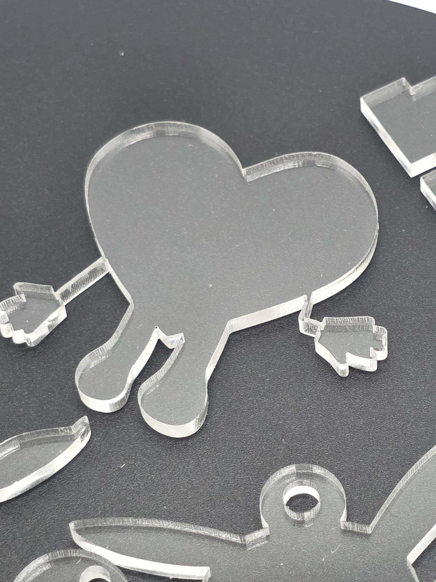 Custom Shapes Laser Cut Acrylic Blanks - Clear Cast DIY Keychain & Jewelry Making 2 - MeasureMason Custom Shapes Laser Cut Acrylic Blanks - Clear Cast DIY Keychain & Jewelry Making 2
