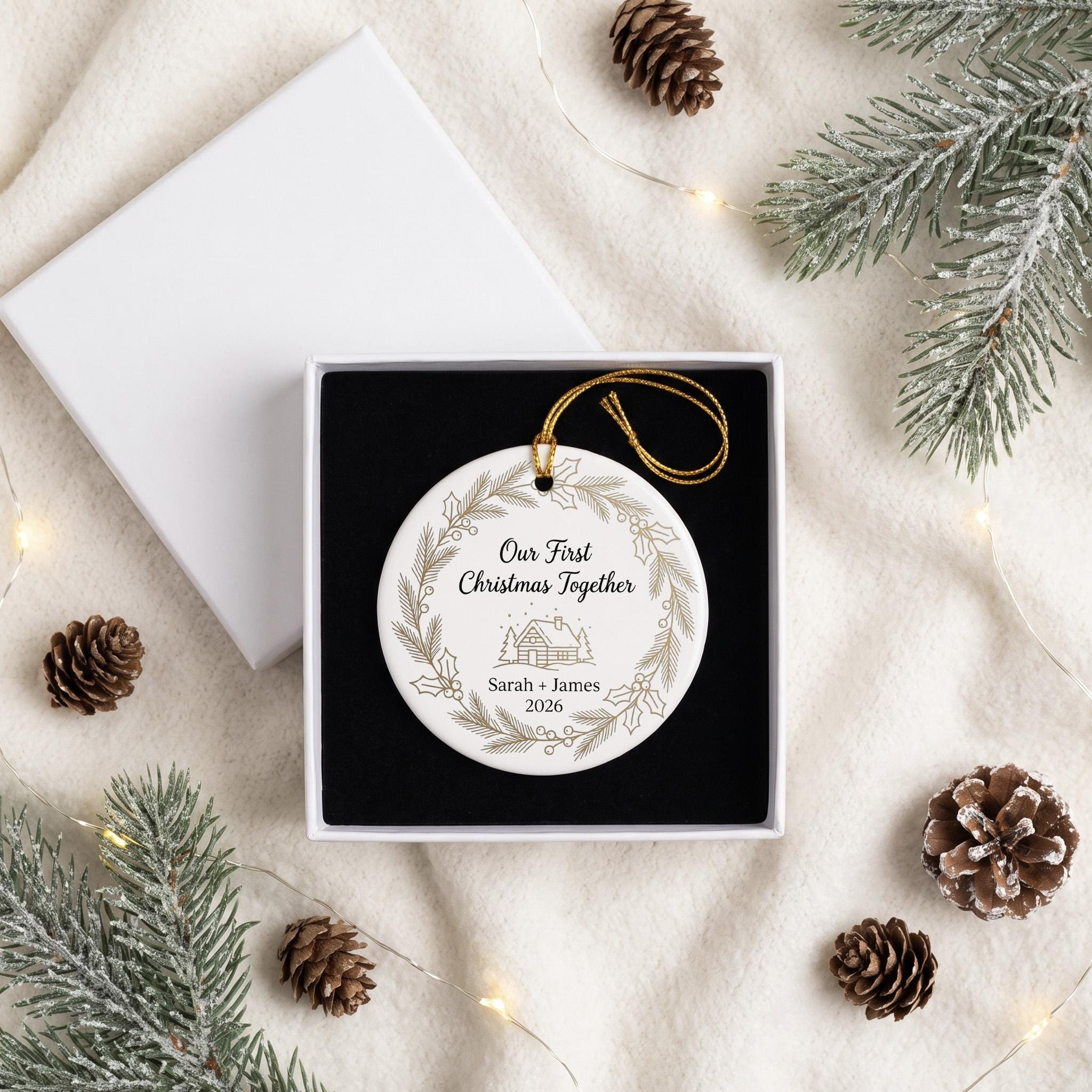 Personalized First Christmas Together Ornament, Custom Couple Names Ceramic Keepsake 2026 3 - MeasureMason Personalized First Christmas Together Ornament, Custom Couple Names Ceramic Keepsake 2026 3