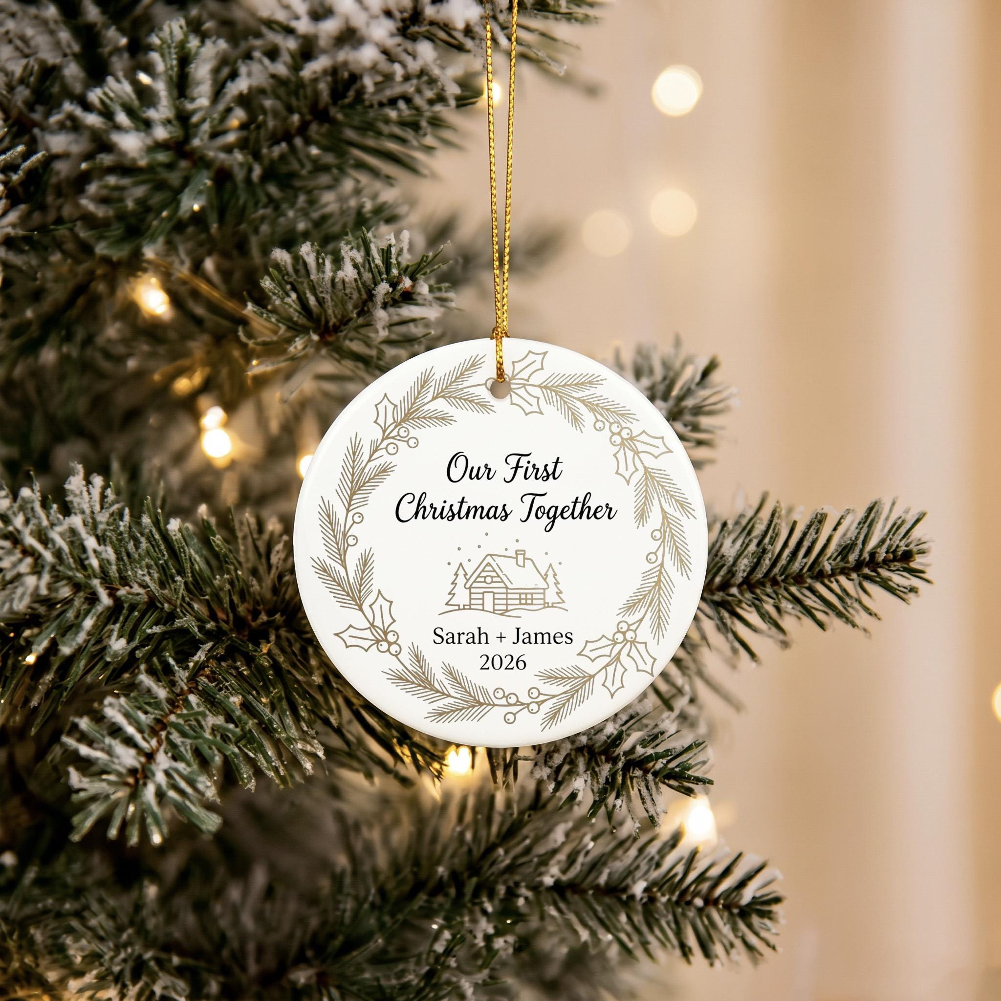Personalized First Christmas Together Ornament, Custom Couple Names Ceramic Keepsake 2026 4 - MeasureMason Personalized First Christmas Together Ornament, Custom Couple Names Ceramic Keepsake 2026 4