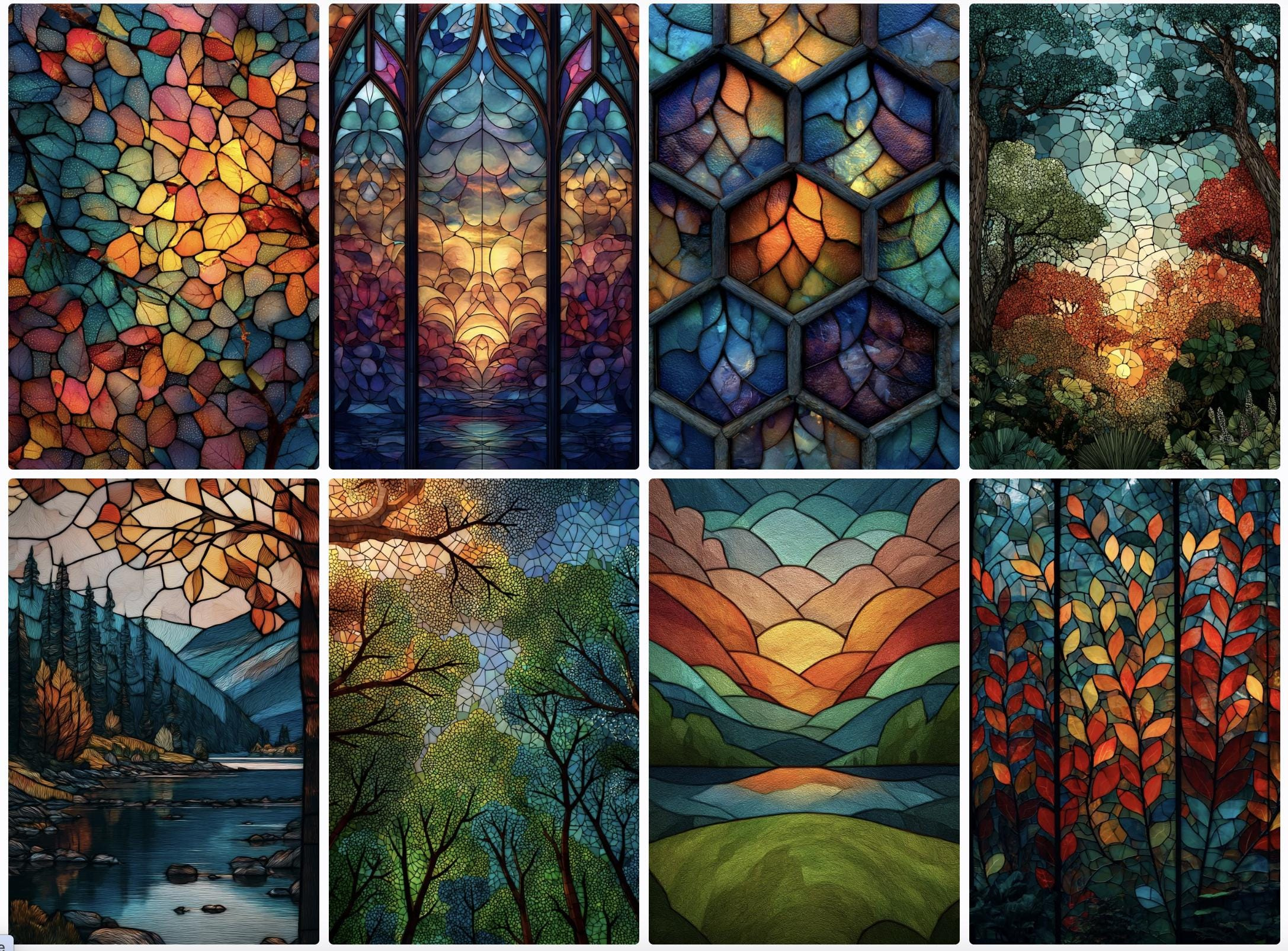 Autumn Leaves Stained Glass Window Film – Custom Privacy Cling for Sunroom & Entryway