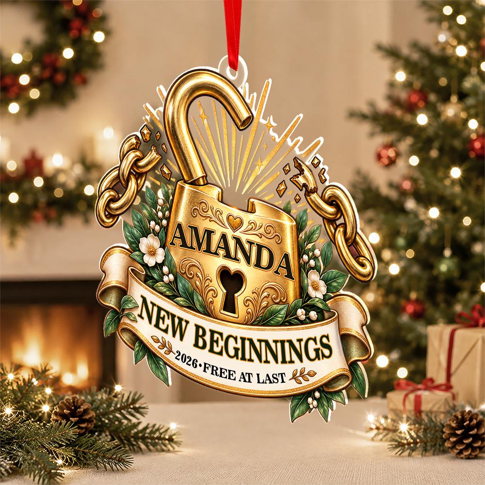 Personalized New Beginnings Christmas Ornament 2026, Custom Name Fresh Start Keepsake Gift 3 - MeasureMason Personalized New Beginnings Christmas Ornament 2026, Custom Name Fresh Start Keepsake Gift 3